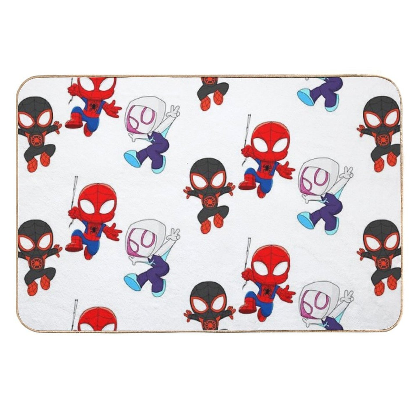 Spidey Amazing Friends, Spiders Babies, Spider Ghost, Cute Baby Spidey Girl, Cartoon Spidey, Black Spidey Durable Bath Mat