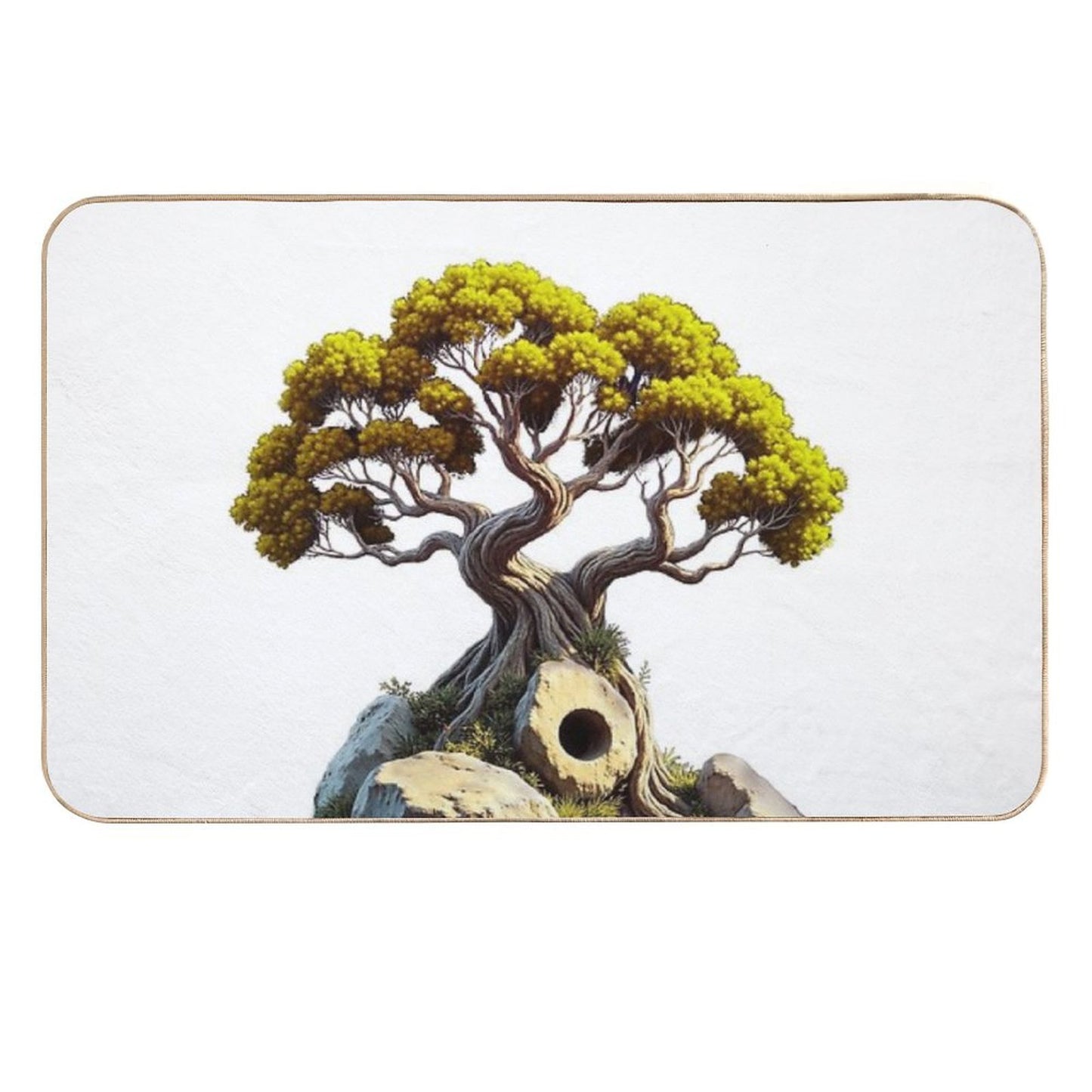 Bonsai Yellow Non-Slip Bath Mat