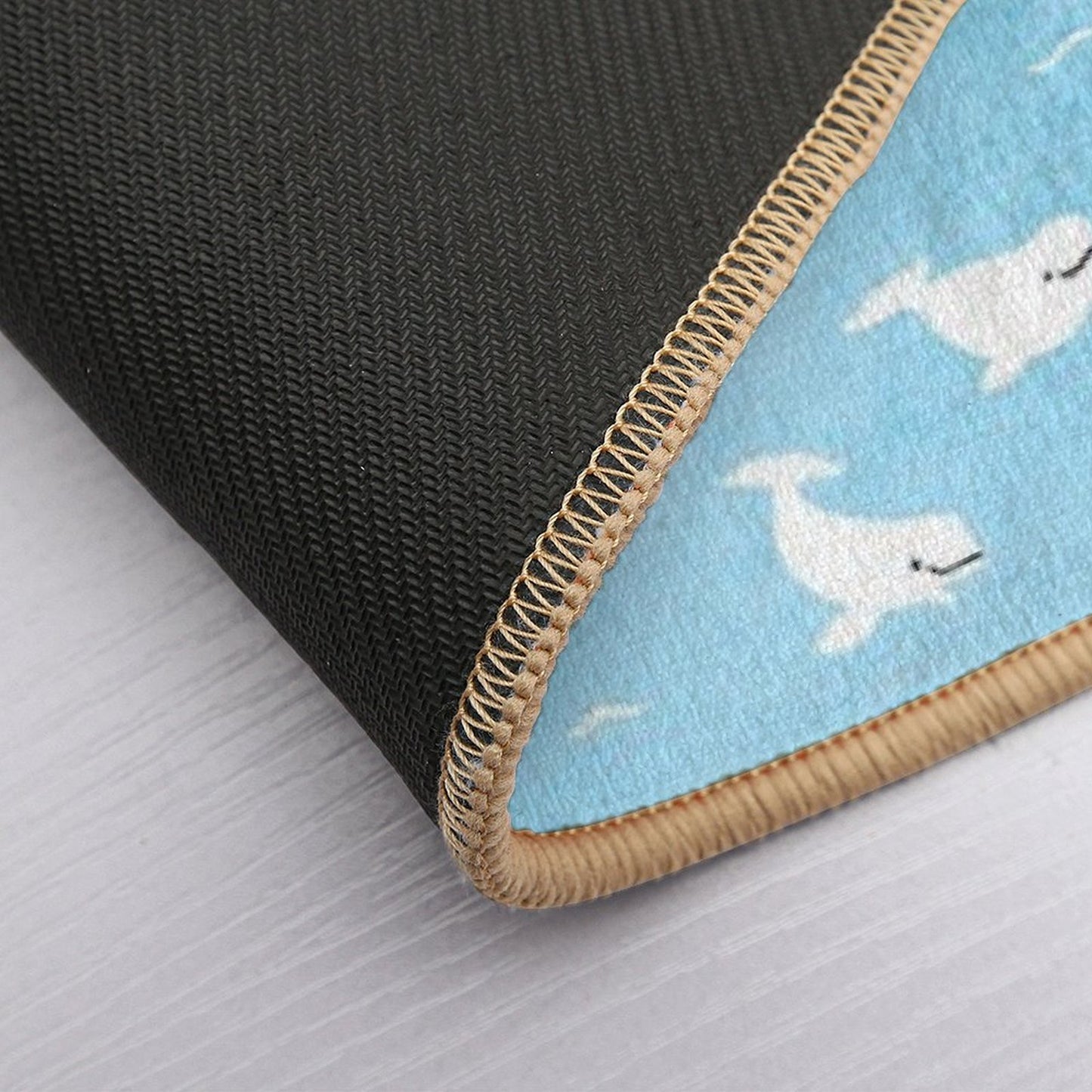 Beluga Whale Dirt-Trapping Bath Mat