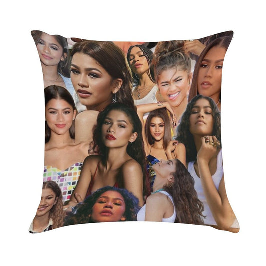 Zendaya Collage Soft Luxury Feel Throw Pillow