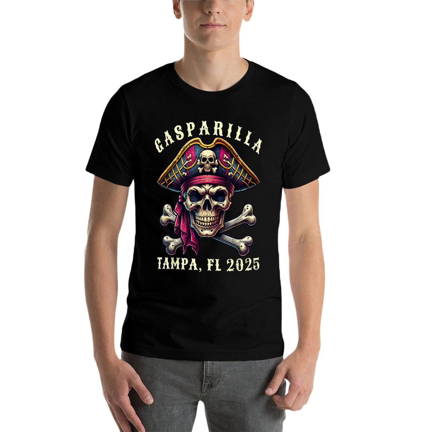 Gasparilla 2025 Pirate Festival Tampa FL Wrinkle-resistant T-Shirt
