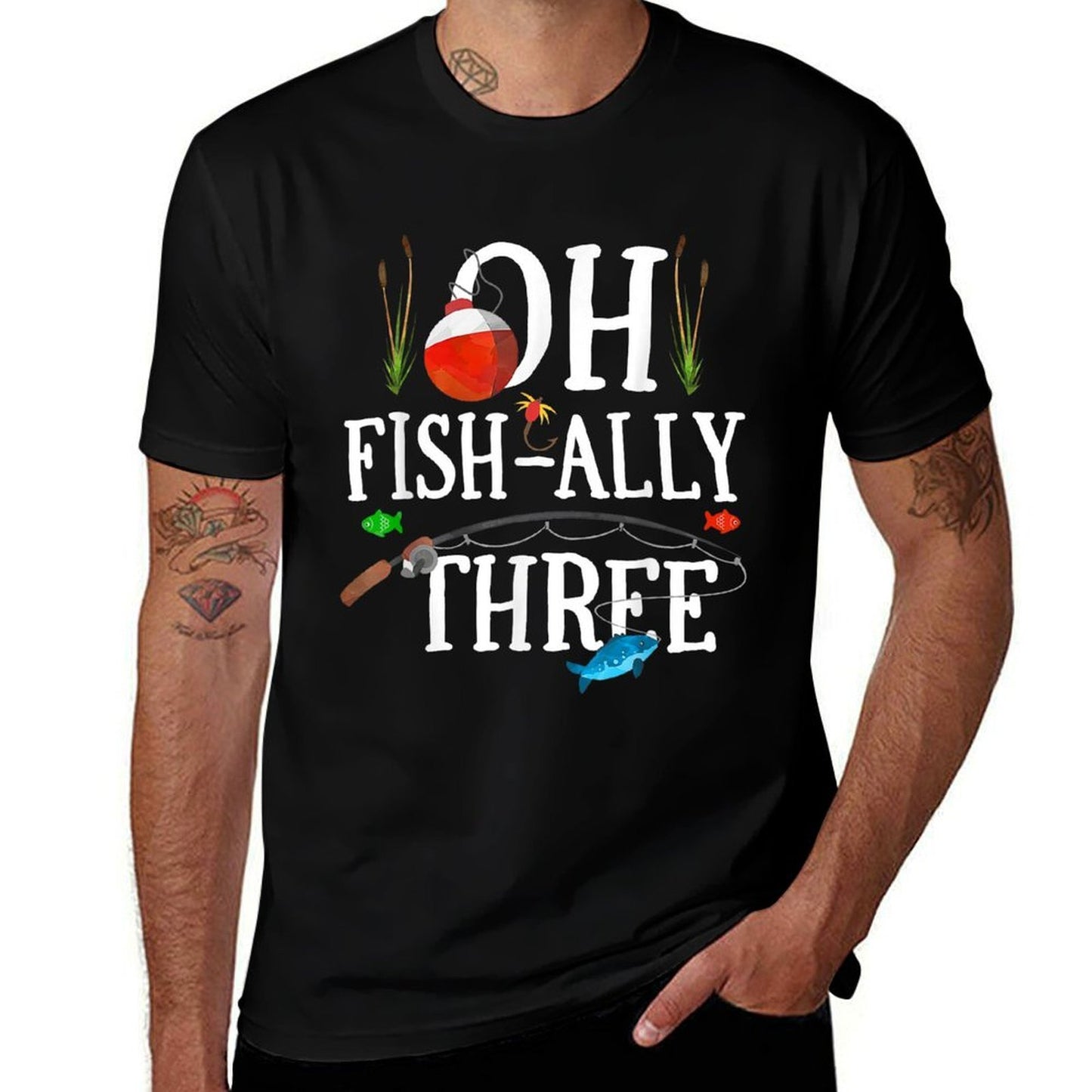 O-fish-ally Three Birthday Decorations 3rd Birthday Boy Stretchy T-Shirt