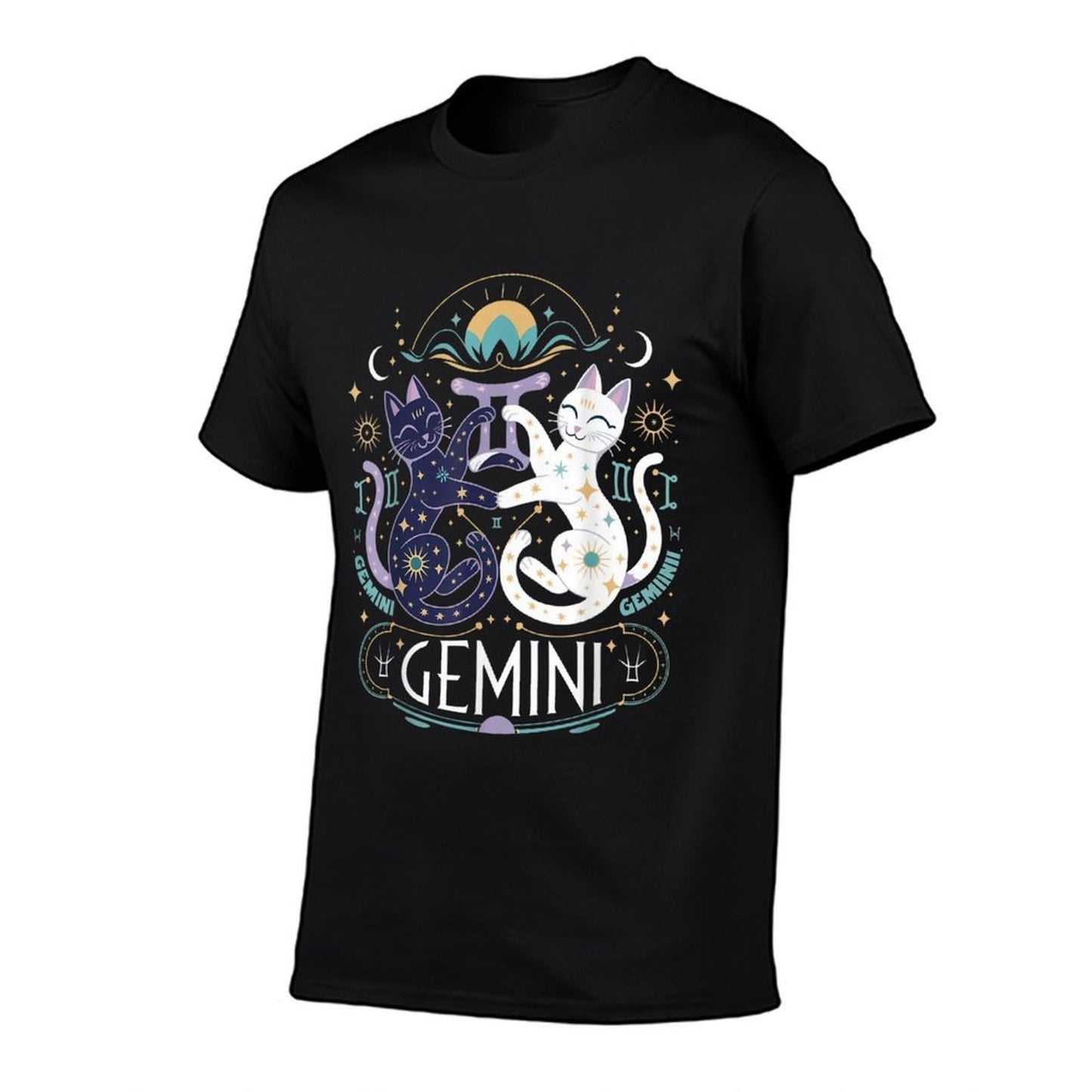 Gemini Zodiac Cats Lover Astrology Twin Cats Gemini Quick-drying T-Shirt