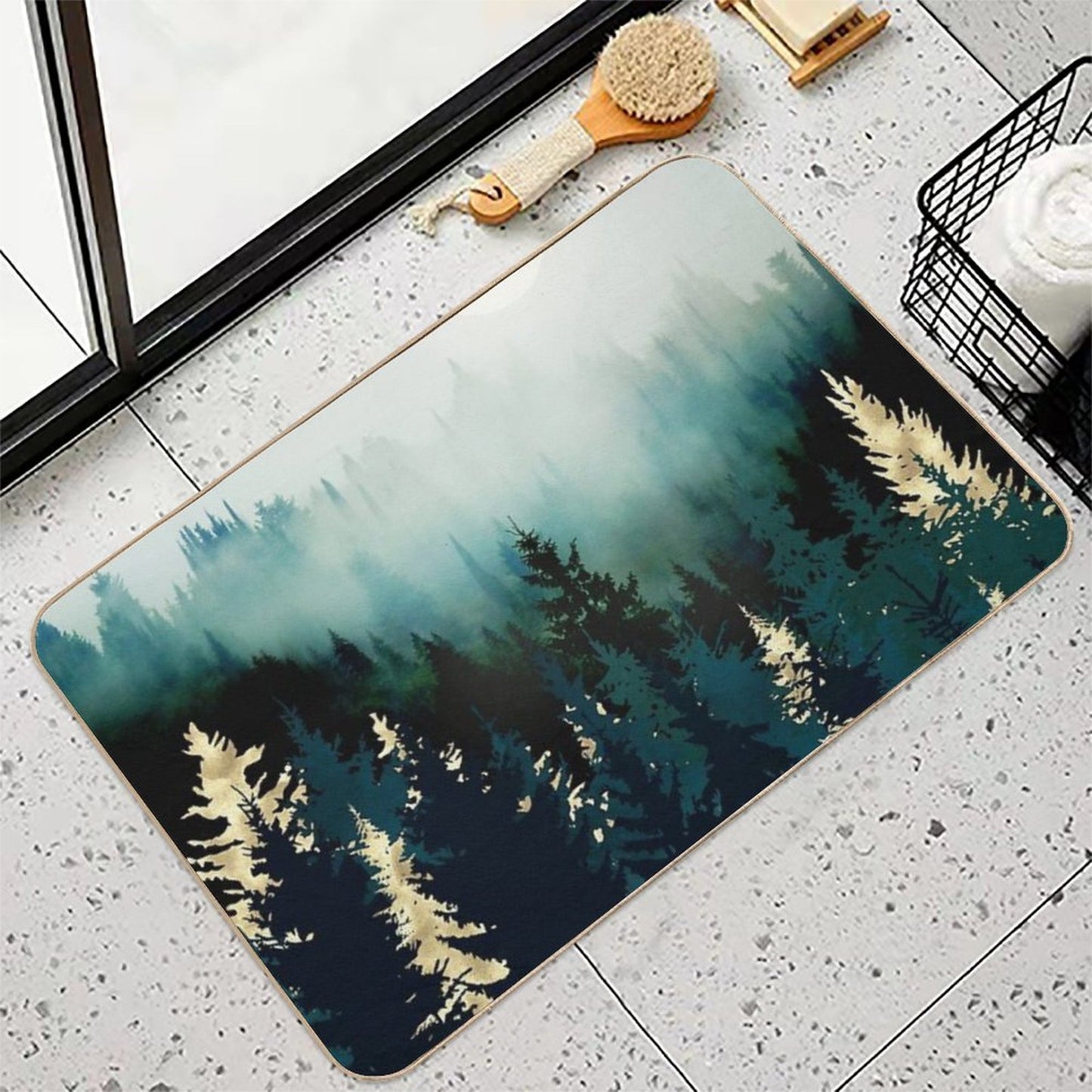 Forest Glow Repositionable Bath Mat