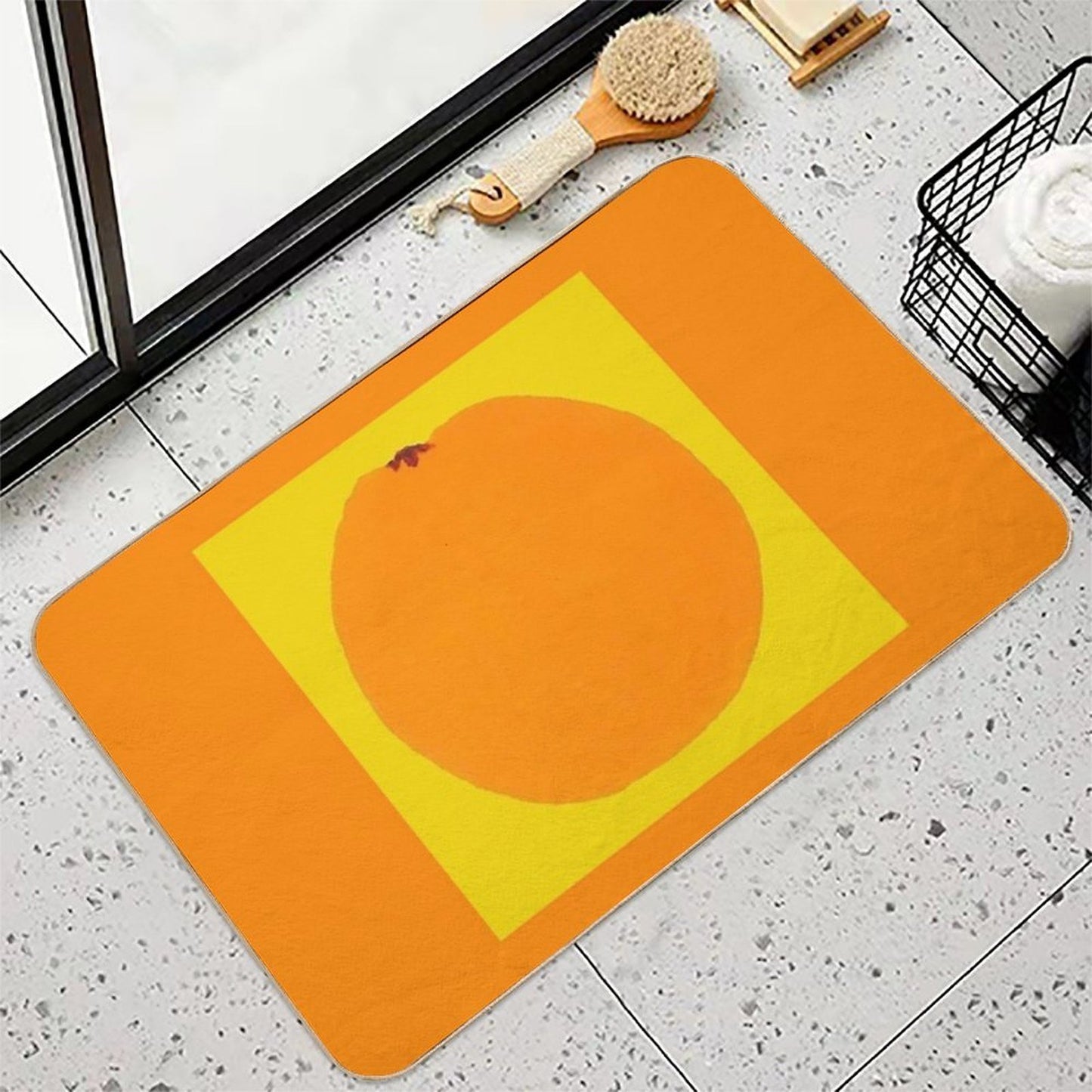 ORANGE Fun Art~Design Multi-Purpose Bath Mat
