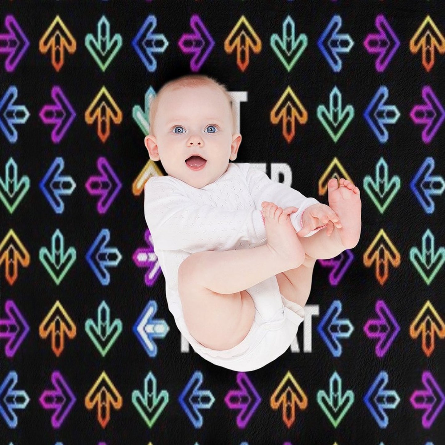 Eat. Sleep. DDR. Repeat. - White Machine-washable Throw Blanket