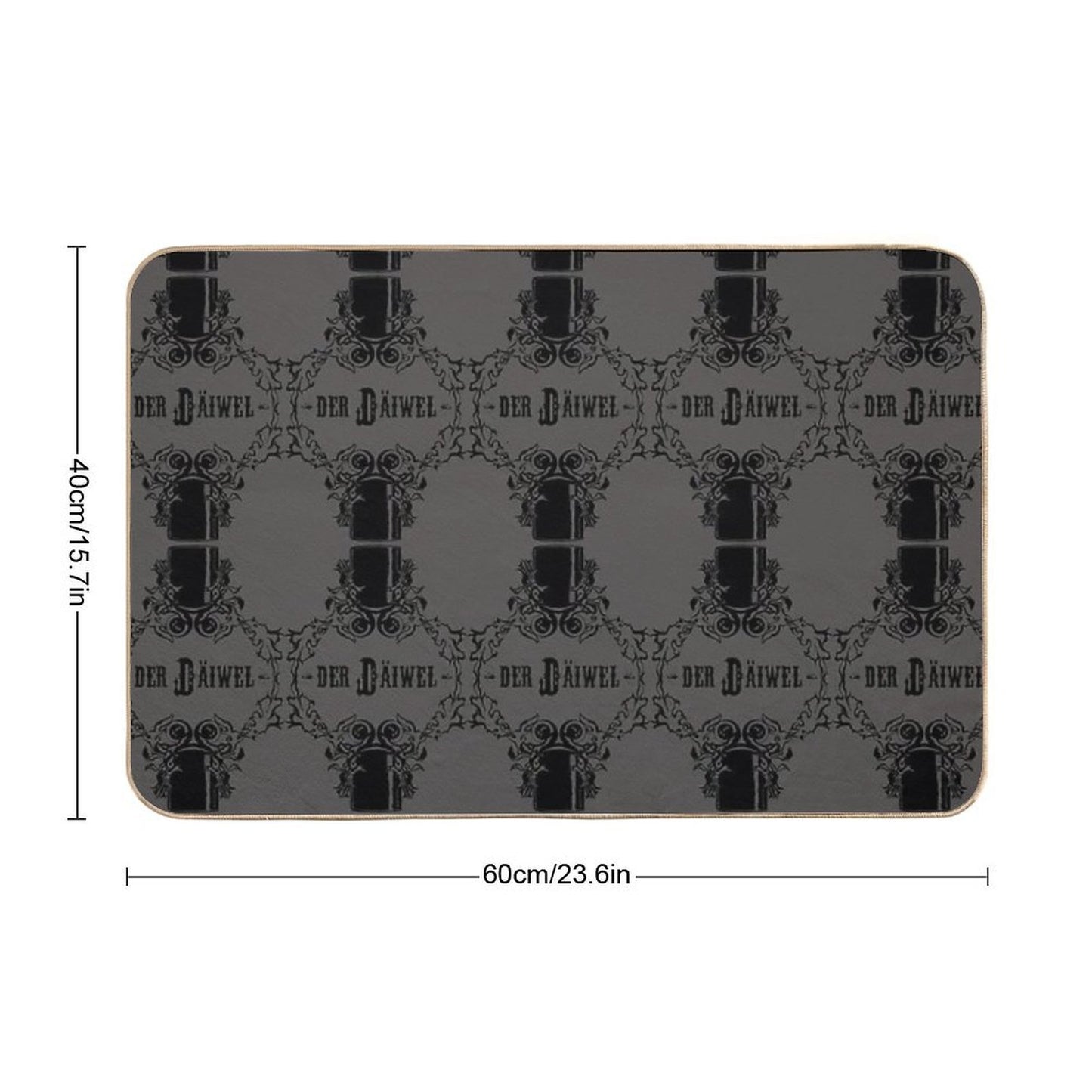 Der Däiwel Solo Fade-Resistant Bath Mat