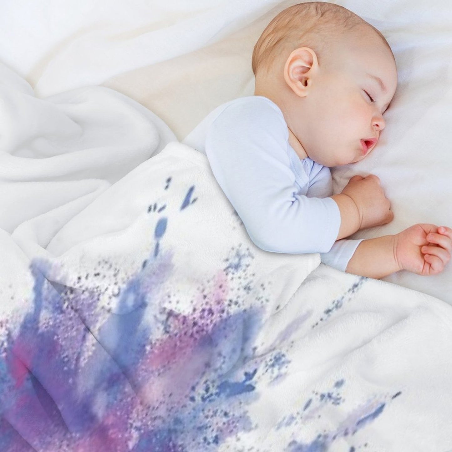 Gymnast Rainbow Explosion Pink Blue Plush Throw Blanket