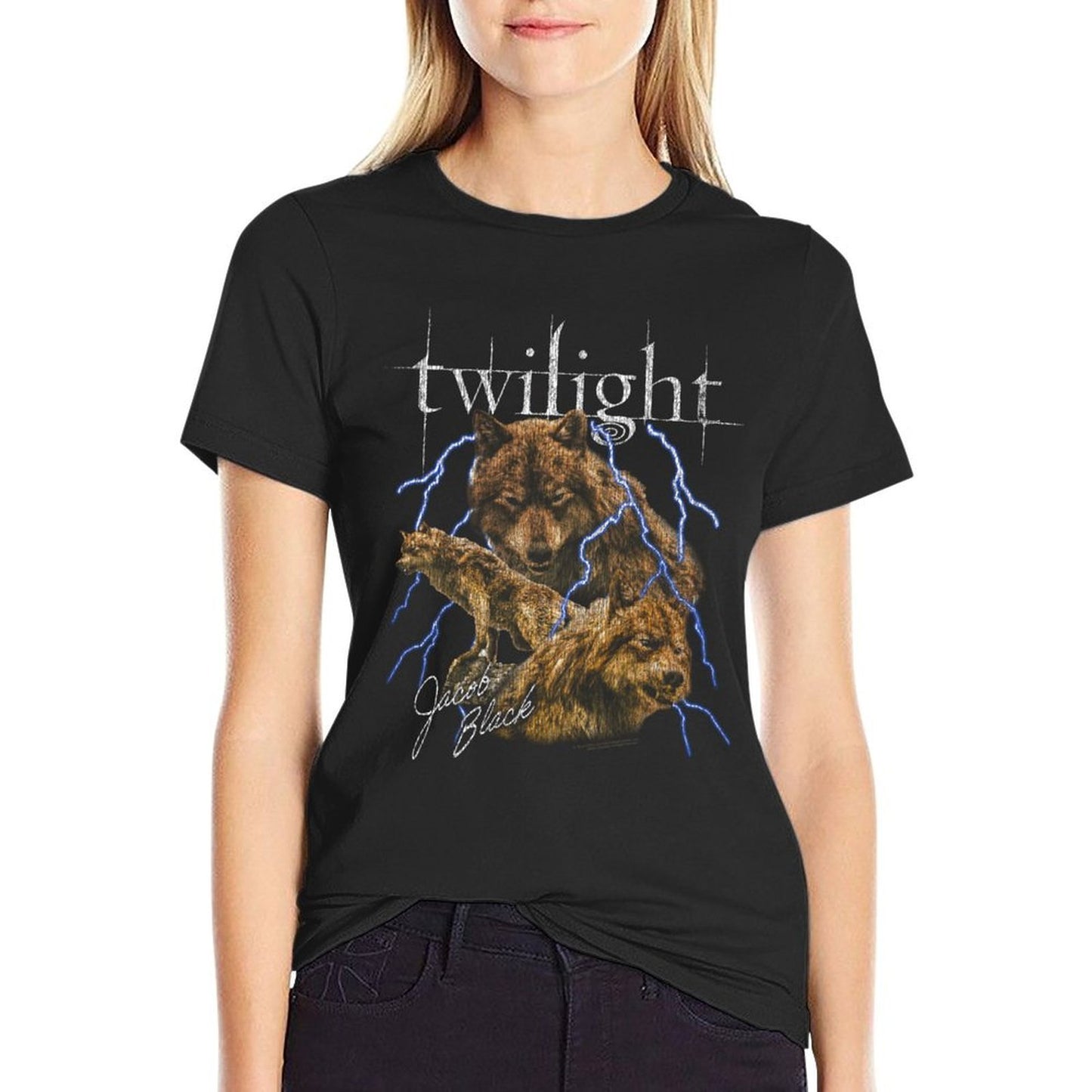 Twilight Saga Jacob Black Three Wolf Moon Werewolf Movie Versatile T-Shirt