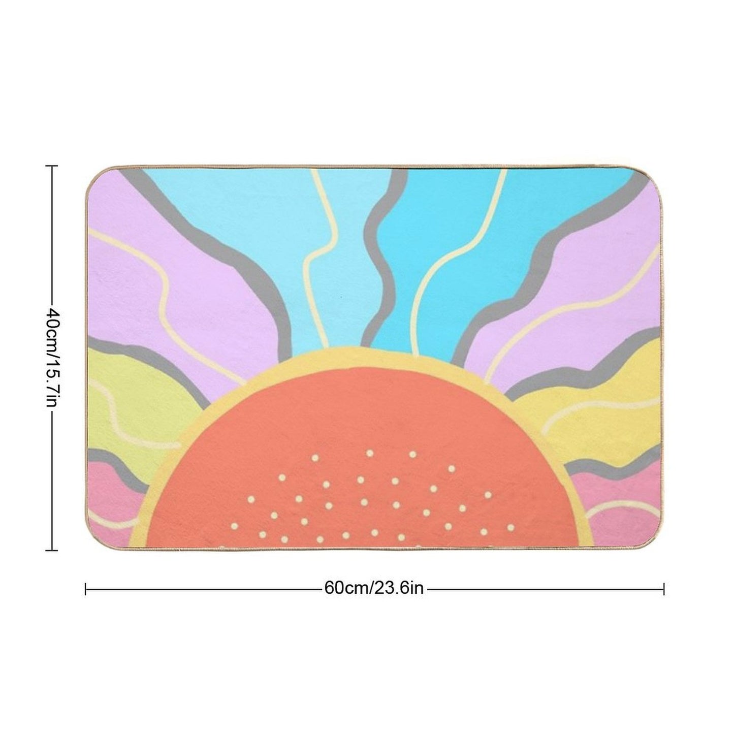 Pastel Sunrise Art High-Traffic Bath Mat