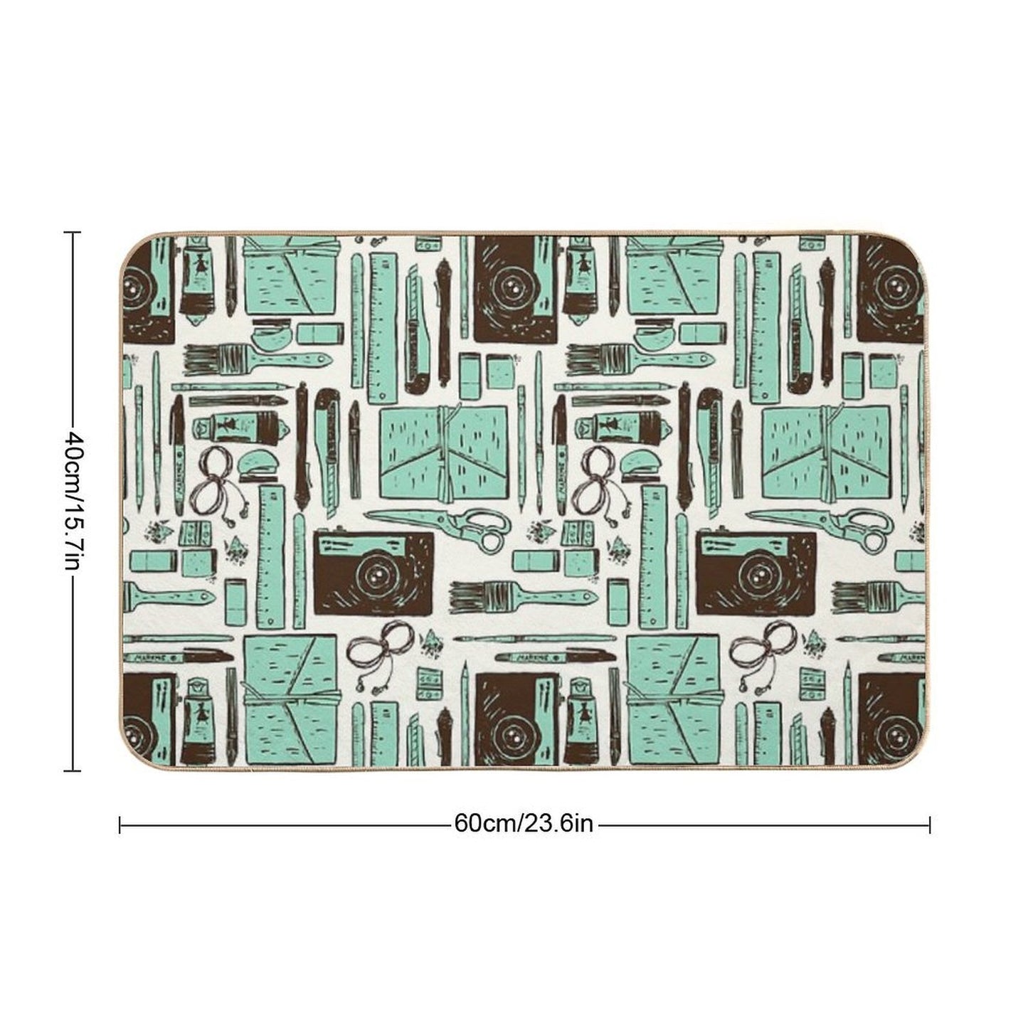 Artist Tools Pattern Dirt-Trapping Bath Mat