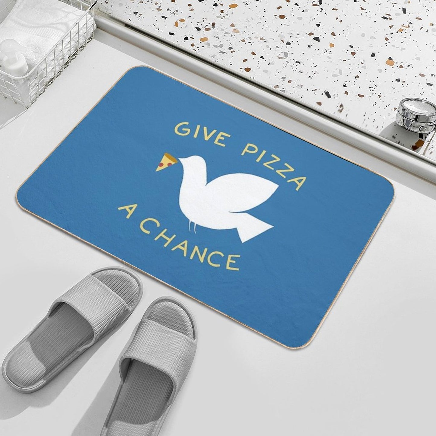 War & Pizza High-Traffic Bath Mat