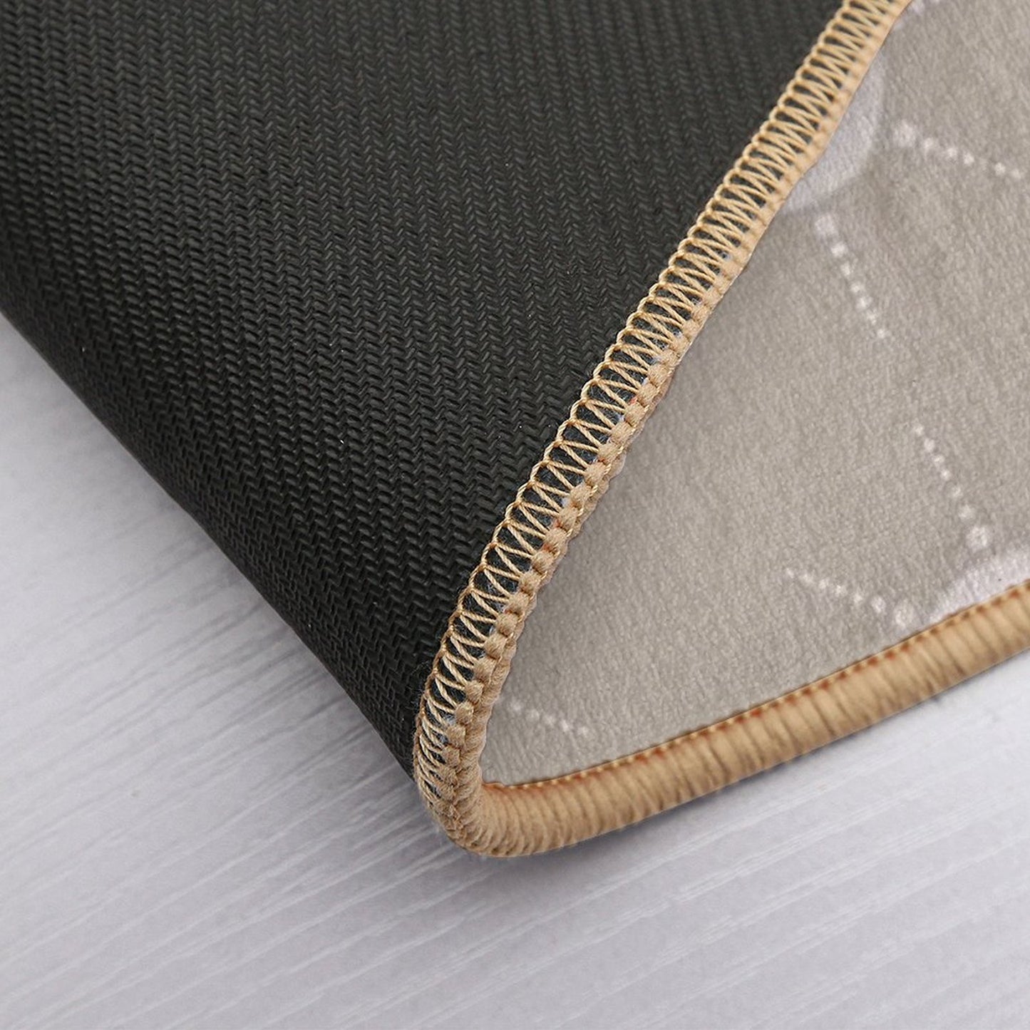 Pretty Polka Dots Sun Pattern Boho Aesthetic In Muted Colors Light Taupe Durable Bath Mat