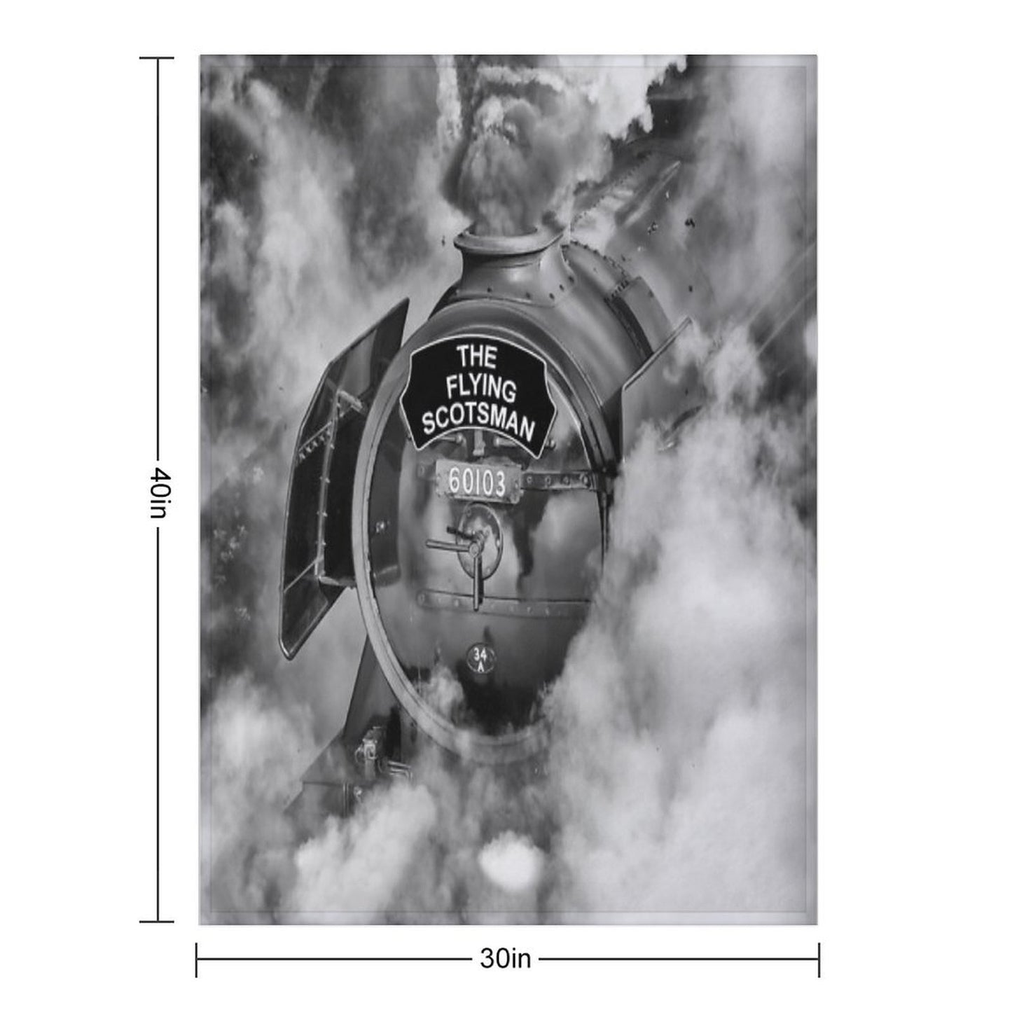 The Flying Scotsman 60103, in A Cloud of Steam And Smoke Premium Throw Blanket