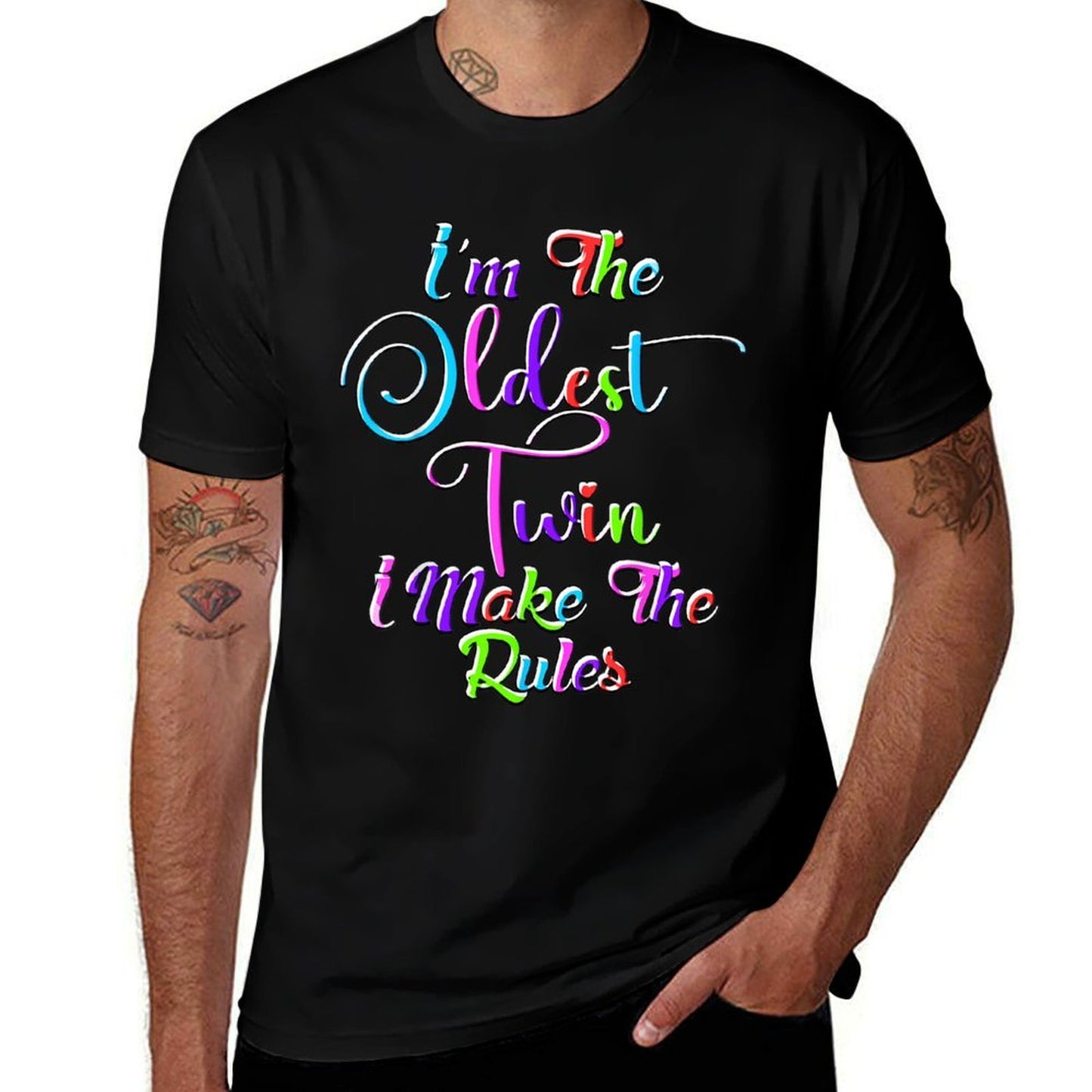 Oldest Twin Birthday Sibling Funny Twins Matching Easy-care T-Shirt