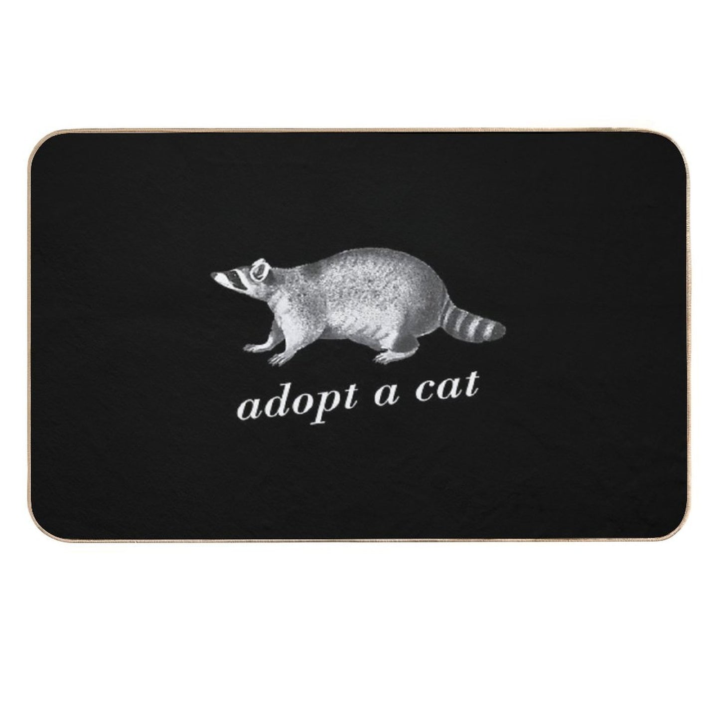 Adopt A Cat Funny Raccoon Wild Animal Design Anti-Trip Bath Mat