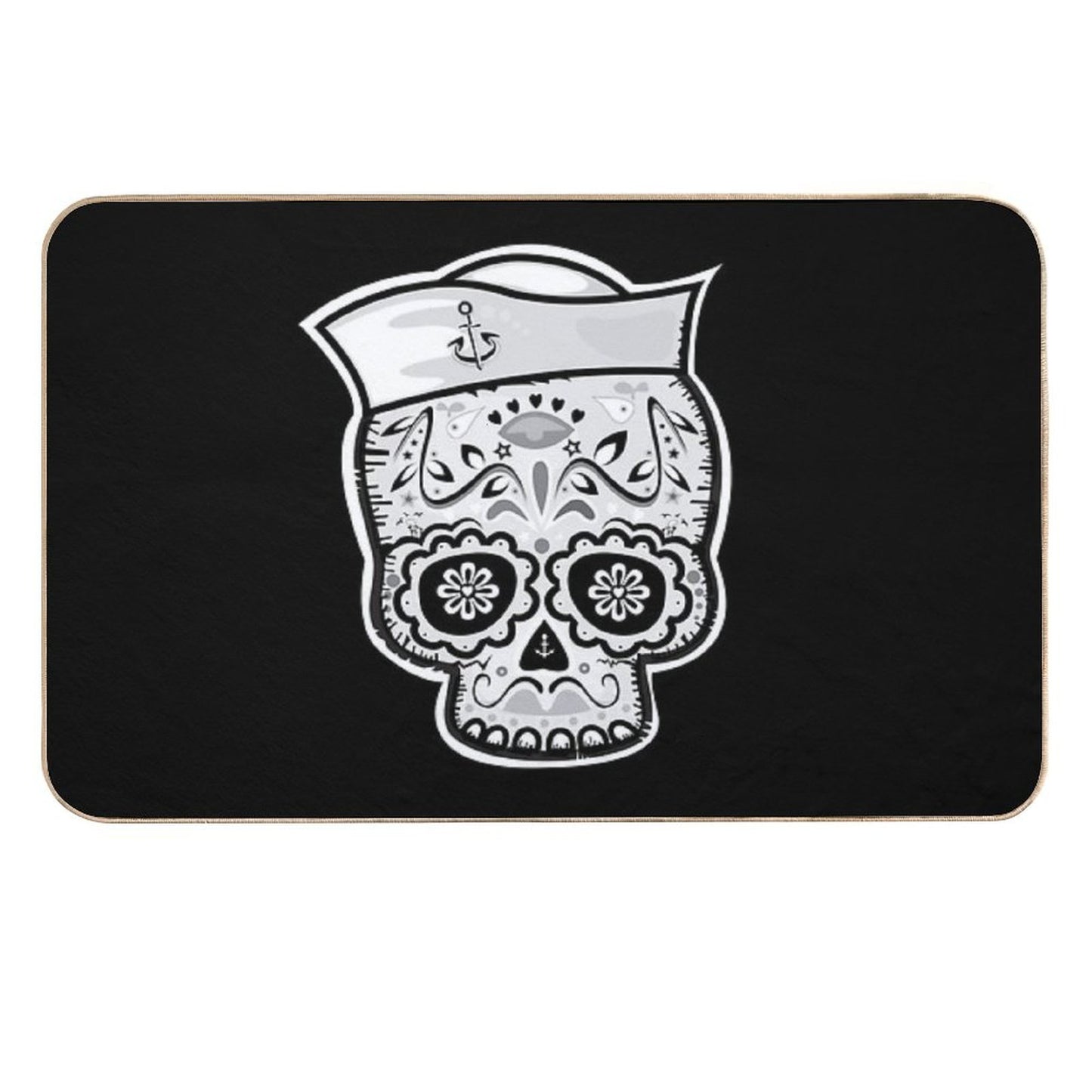Marinero Muerto Sugar Skull Stain-Proof Bath Mat