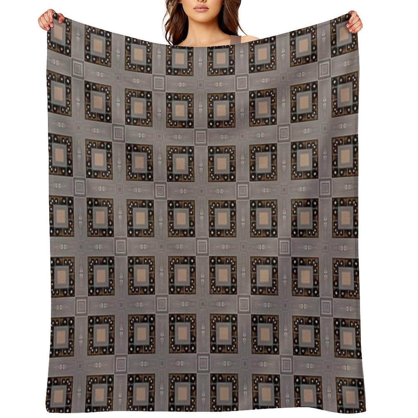 Abstract Art Blending Different Colors And Shapes Multi-functional Throw Blanket