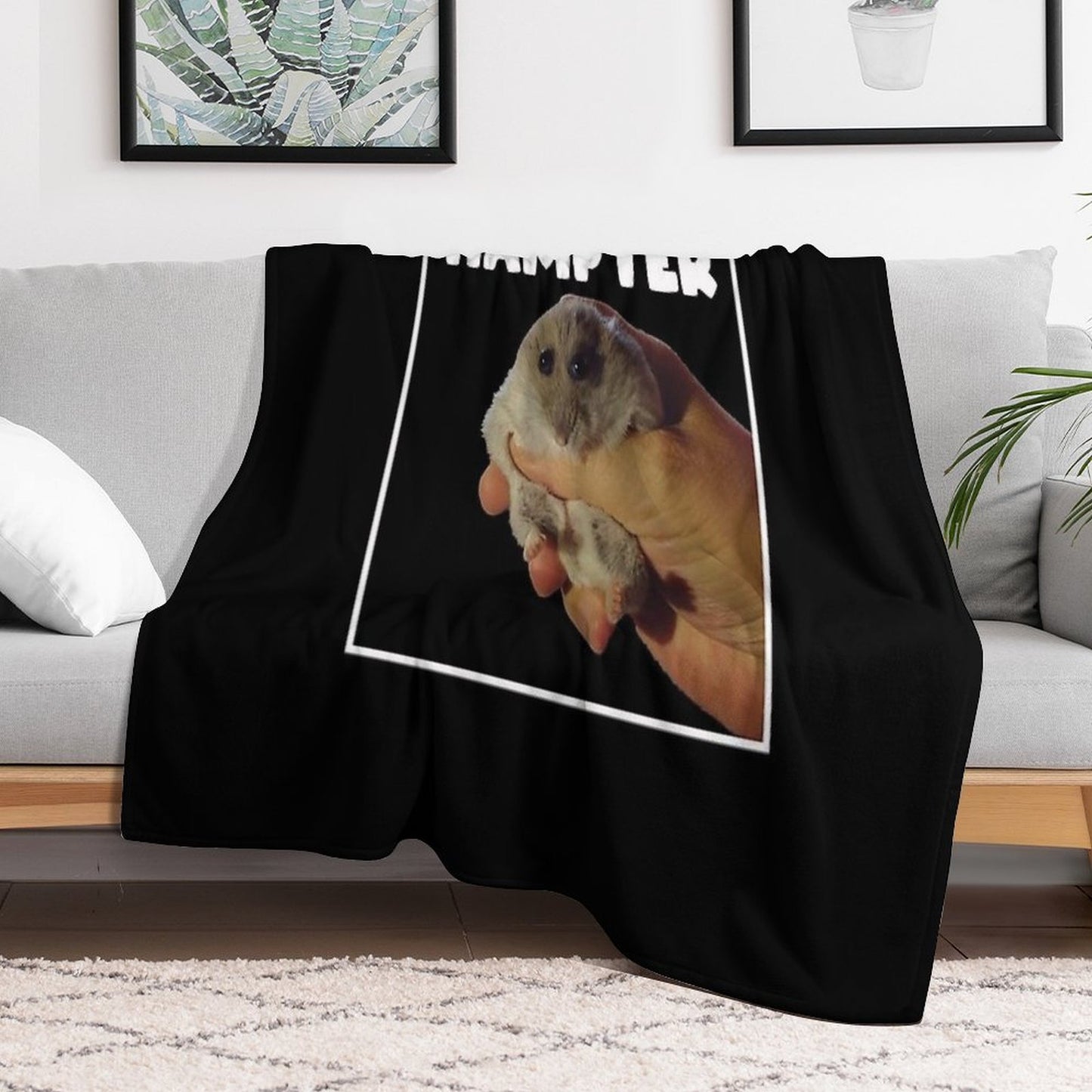 Hampter Meme Hamster Durable Throw Blanket