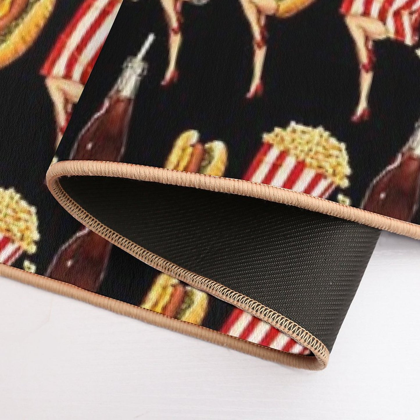 Movie Girls Pattern - Black Rapid-Drying Bath Mat