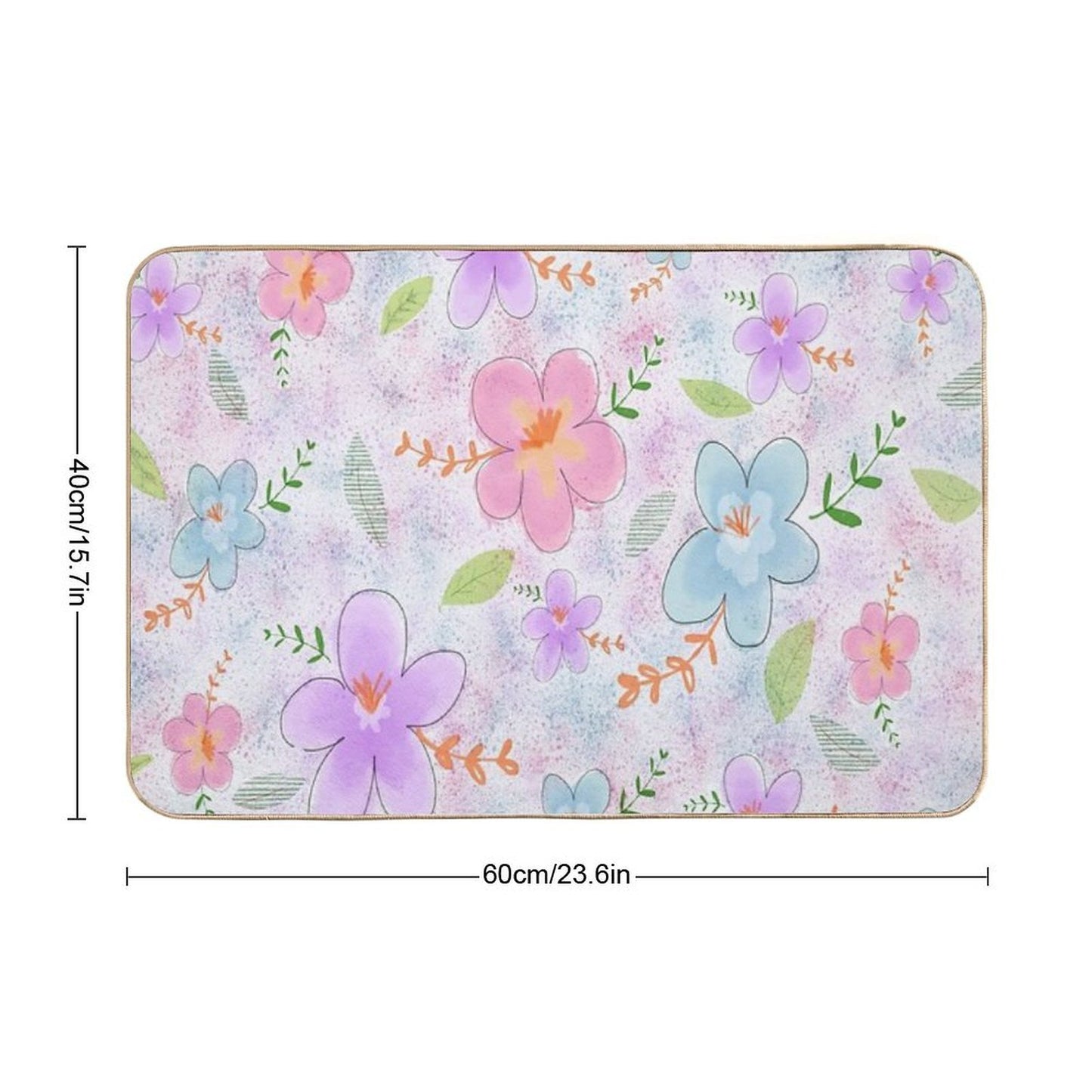 Sweet Floral. Stain-Proof Bath Mat