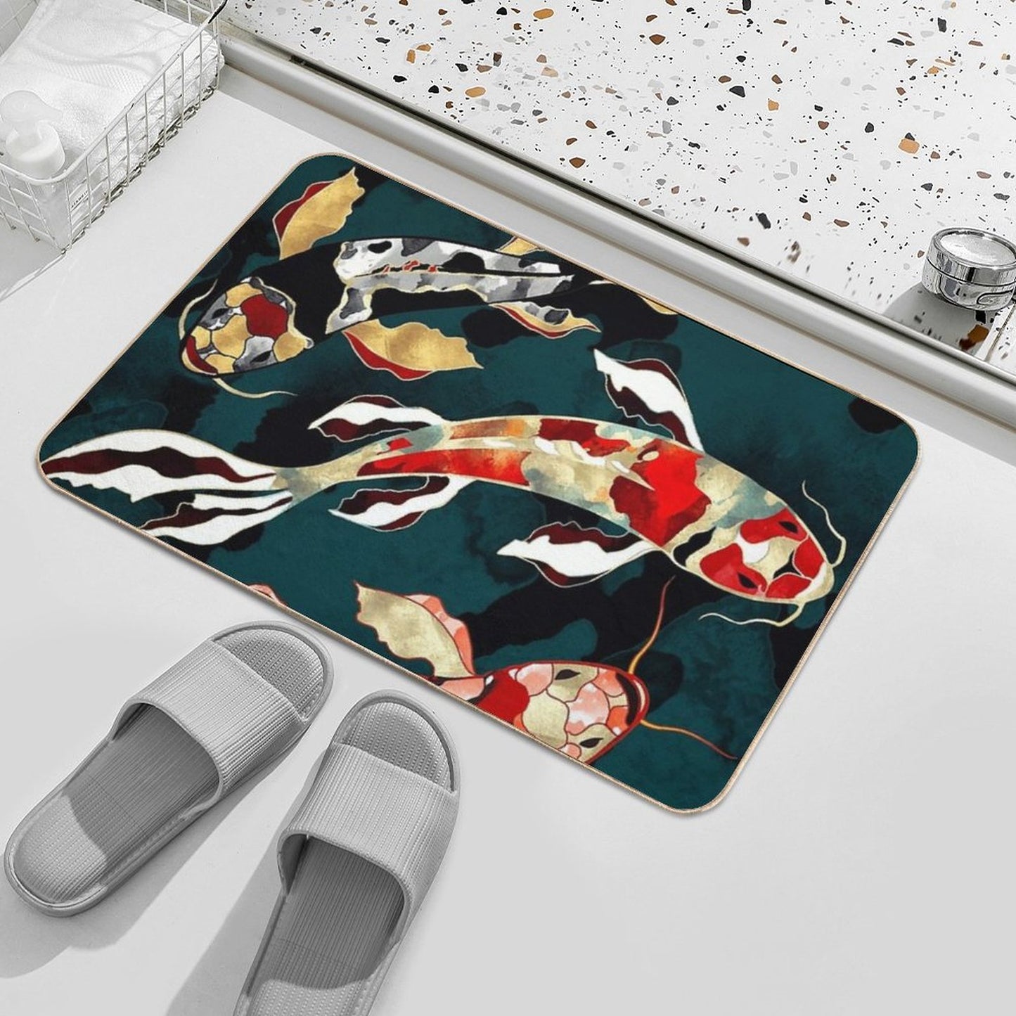 Metallic Koi Odorless Bath Mat