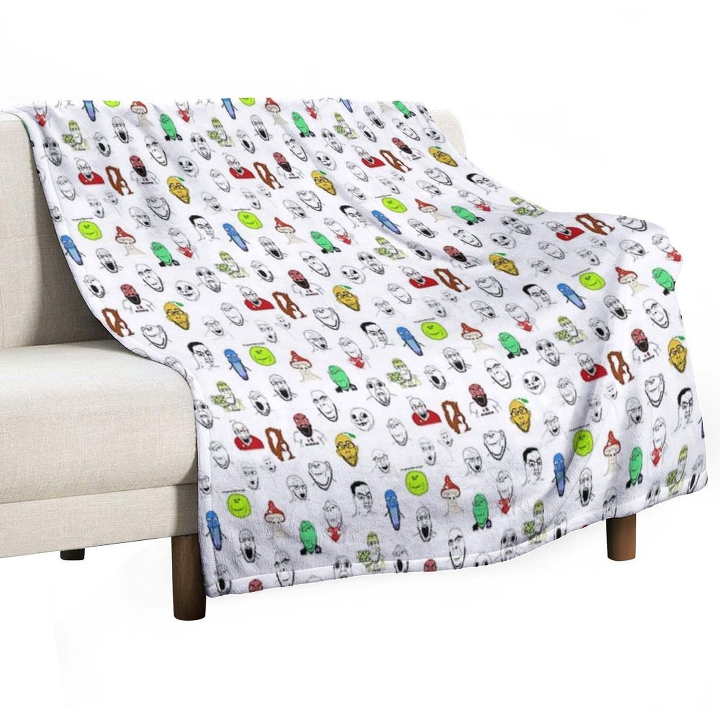 Soyjak Collage Anti-pilling Throw Blanket