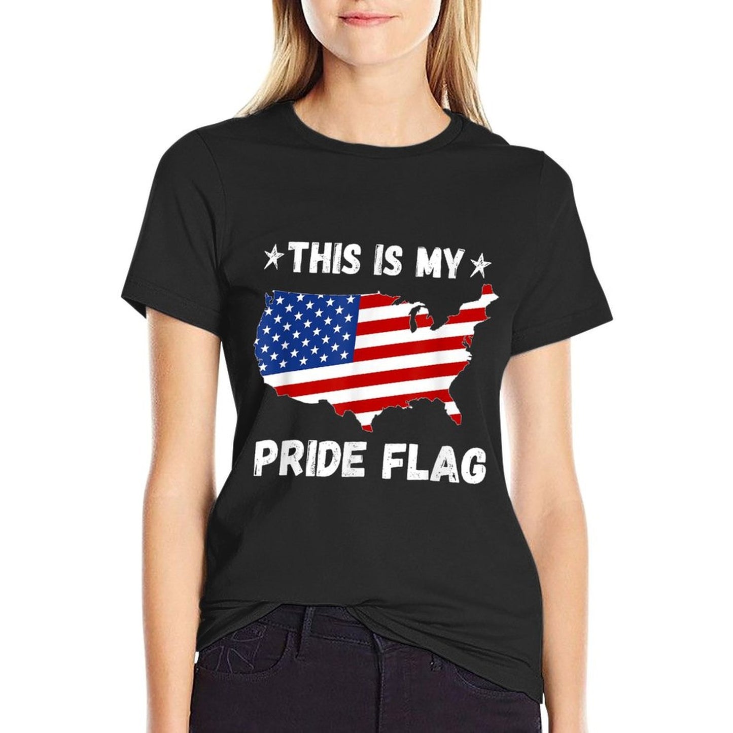 This Is My Pride - Patriotic America USA 4th of July Rolled Sleeves T-Shirt