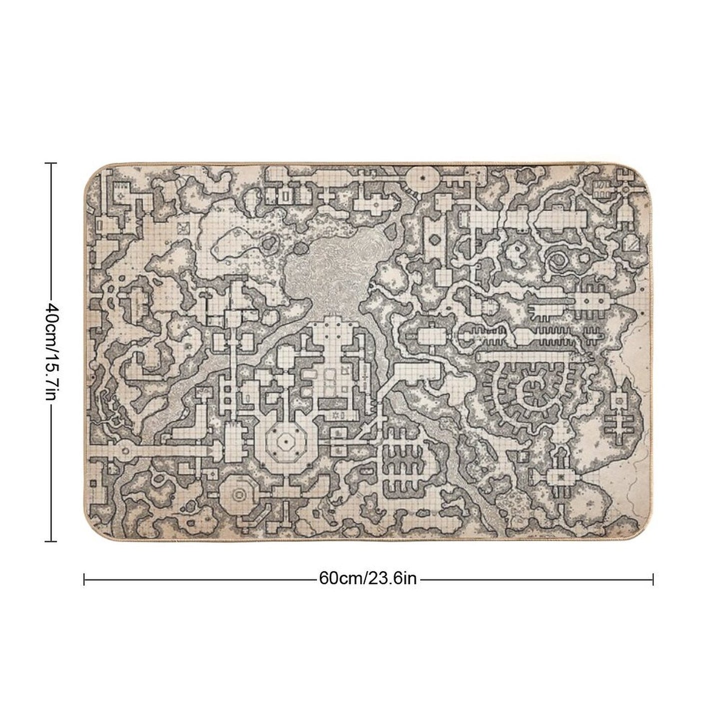 The Winter Tombs - A Massive Dungeon Complex by Dyson Logos Fade-Resistant Bath Mat