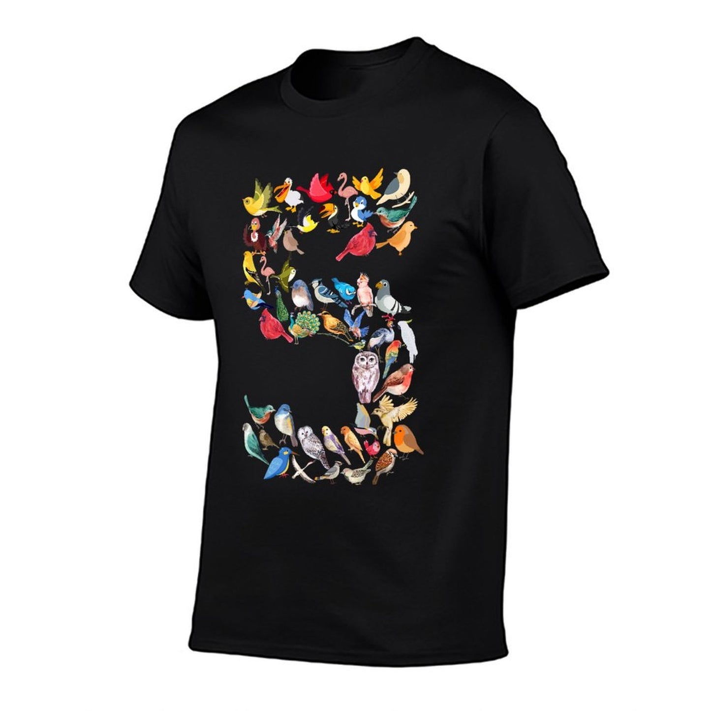 Kids 5th Birthday Birds Themed 5 Year Old Boys Bird Lover Stretchy T-Shirt
