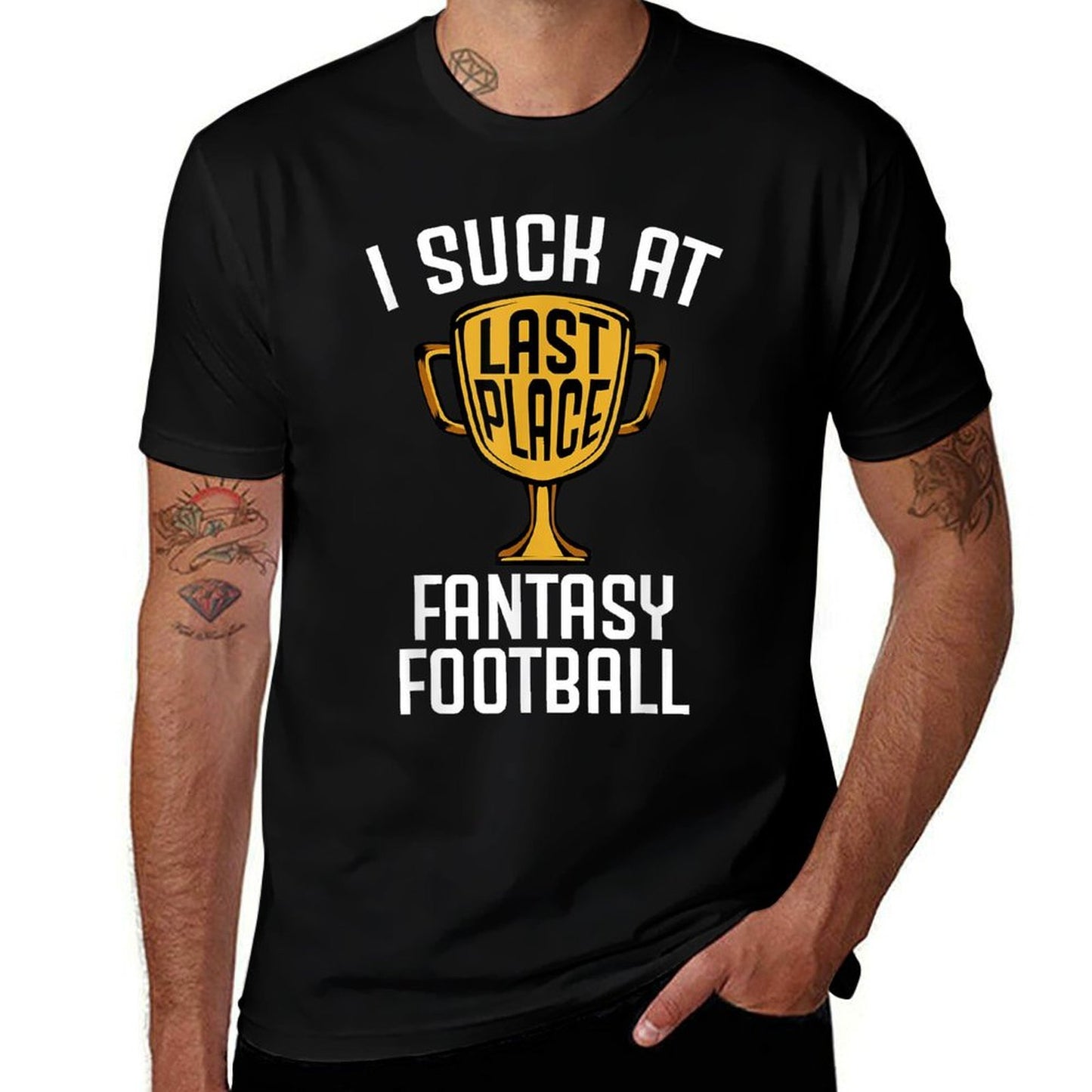 I Suck At Fantasy Football Last Place 2019 Loser Trophy Graphic-printed T-Shirt
