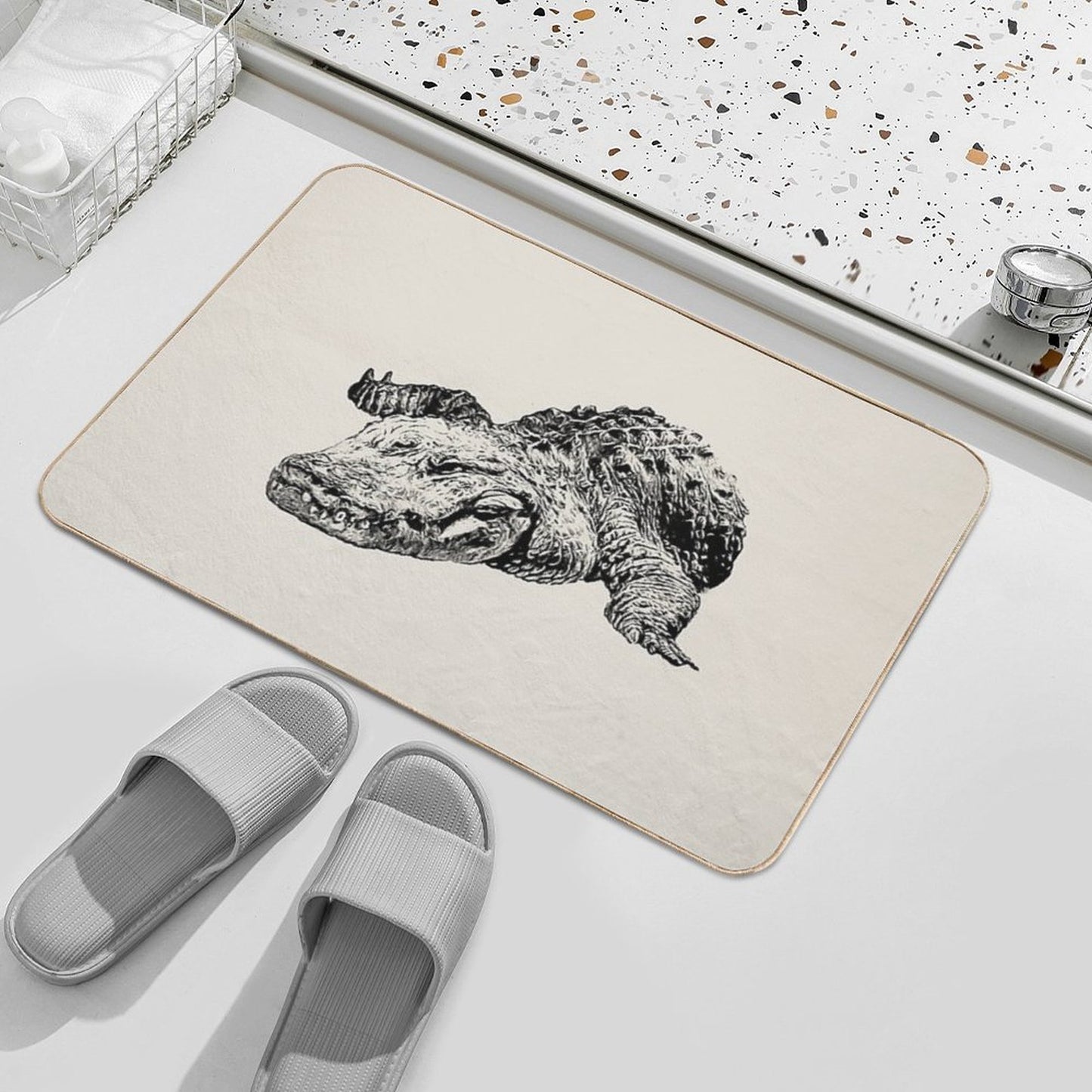 Alligator Pet-Safe Bath Mat