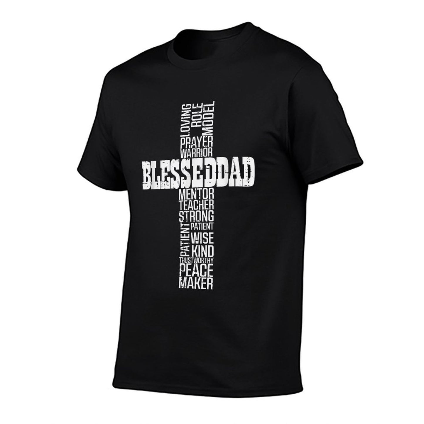 Fathers Day Blessed Dad Cross Christian Daddy Papa Dada Men Vintage-inspired T-Shirt