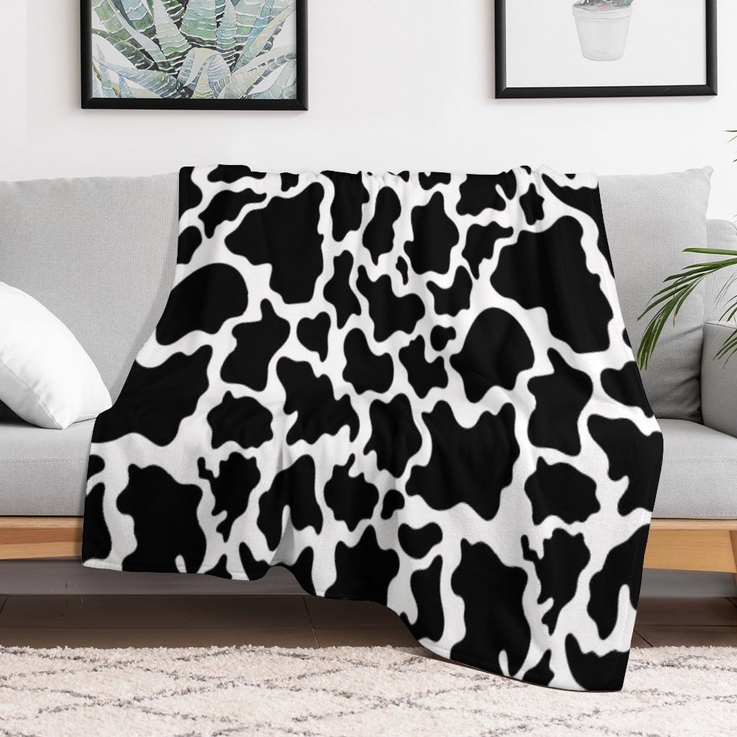 “Classy Cow” Easy Care Throw Blanket