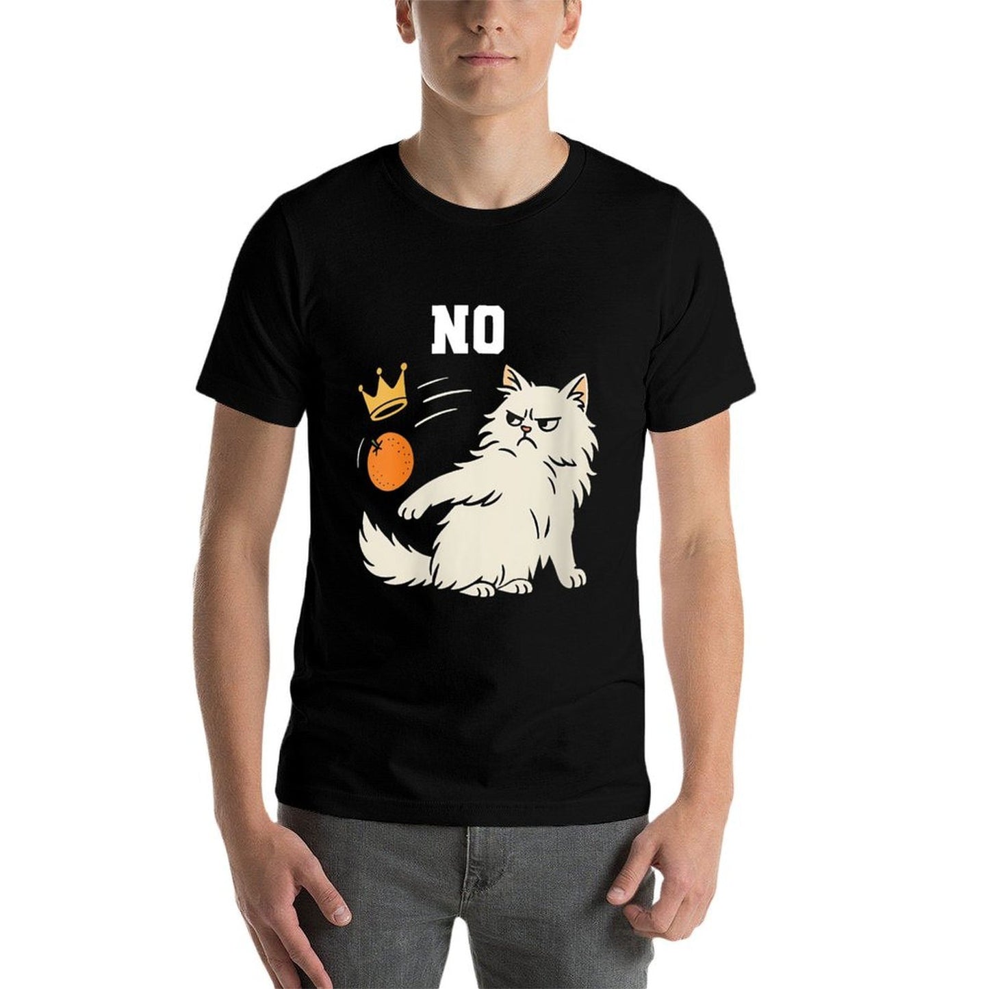 Womens Funny No Kings In America  Oversized Silhouette T-Shirt