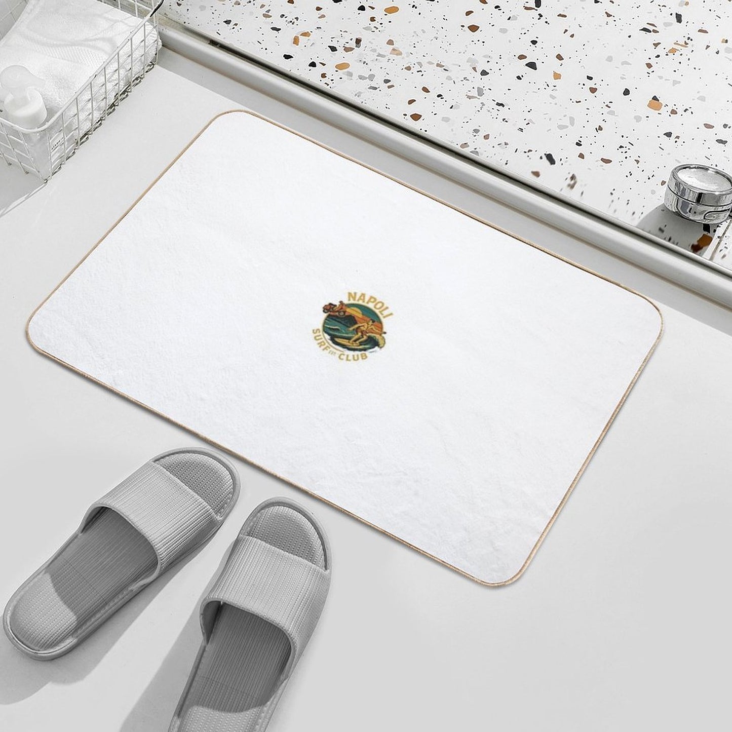 NAPOLI SURF CLUB Slip-Resistant Bath Mat