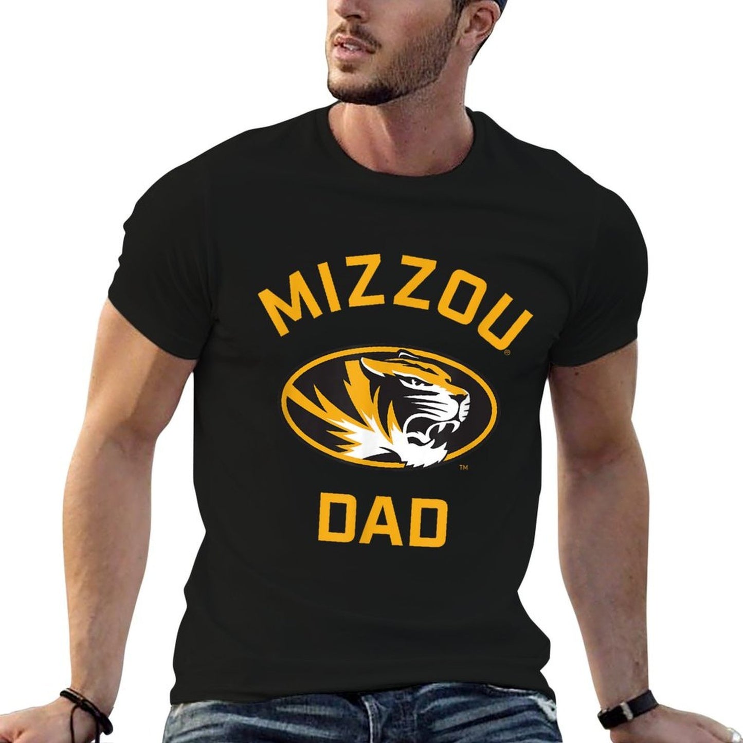 University of Missouri Mizzou Tigers Arched Dad Affordable Price T-Shirt