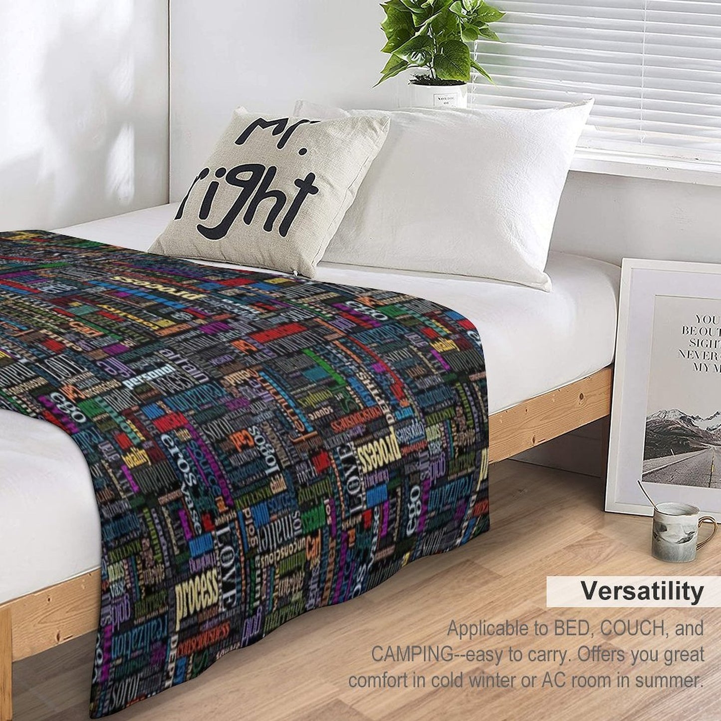 Jungian Psychology Word Cloud Wrinkle-free Throw Blanket