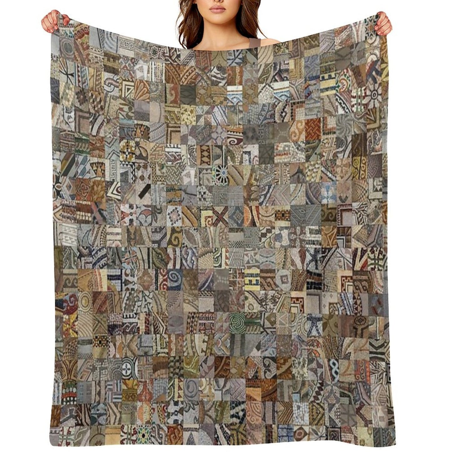 Mosaic Madness Plush Throw Blanket