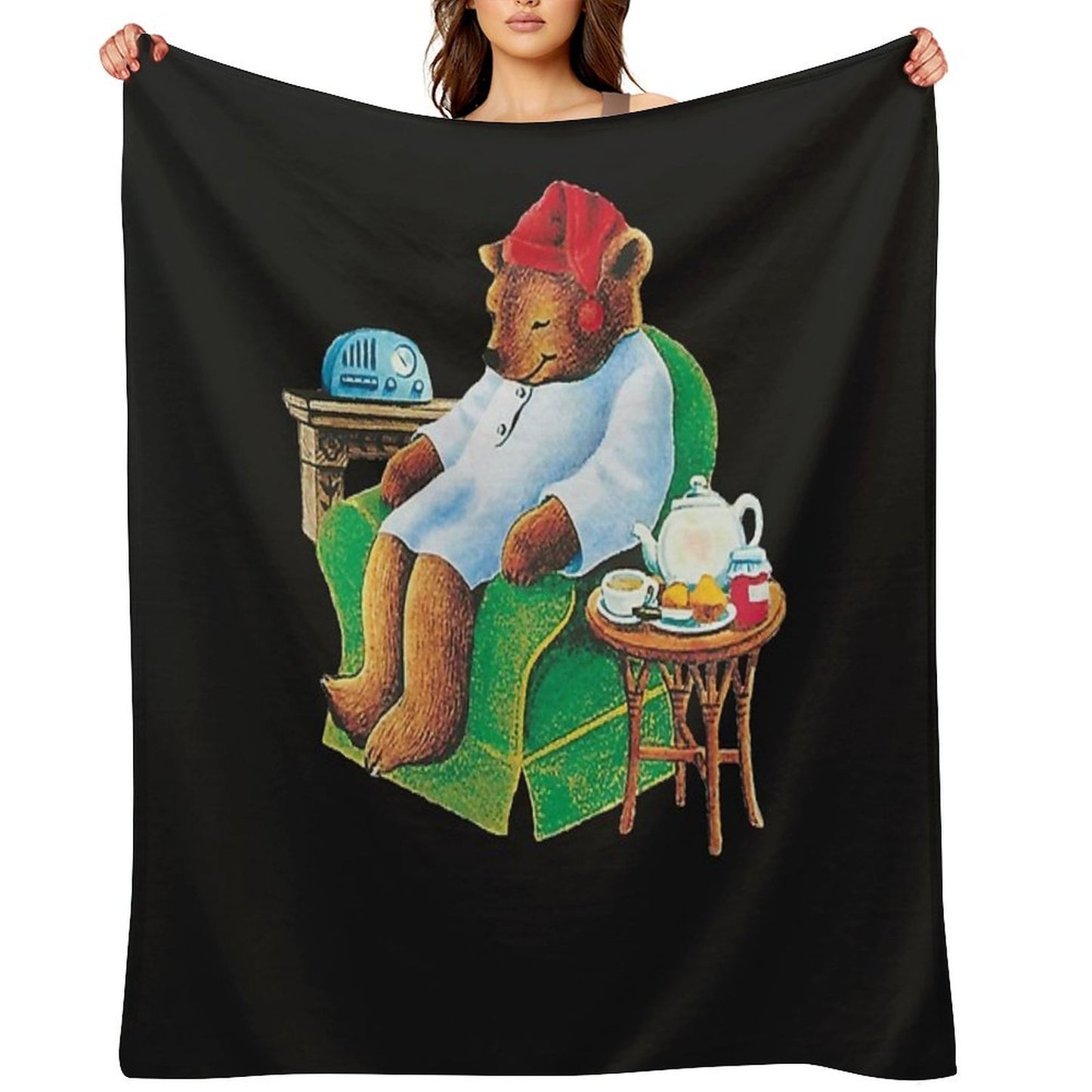 Celestial Seasoning Sleepytime Tea Bear Multi-functional Throw Blanket