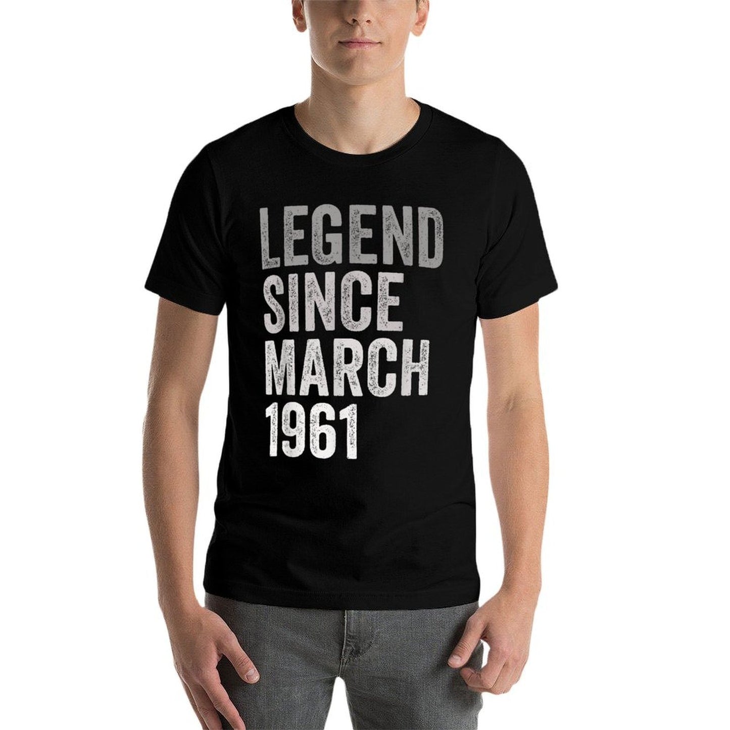 Legend Since March 1961 60 Years Old 60th Birthday Retro Trendy Pattern T-Shirt