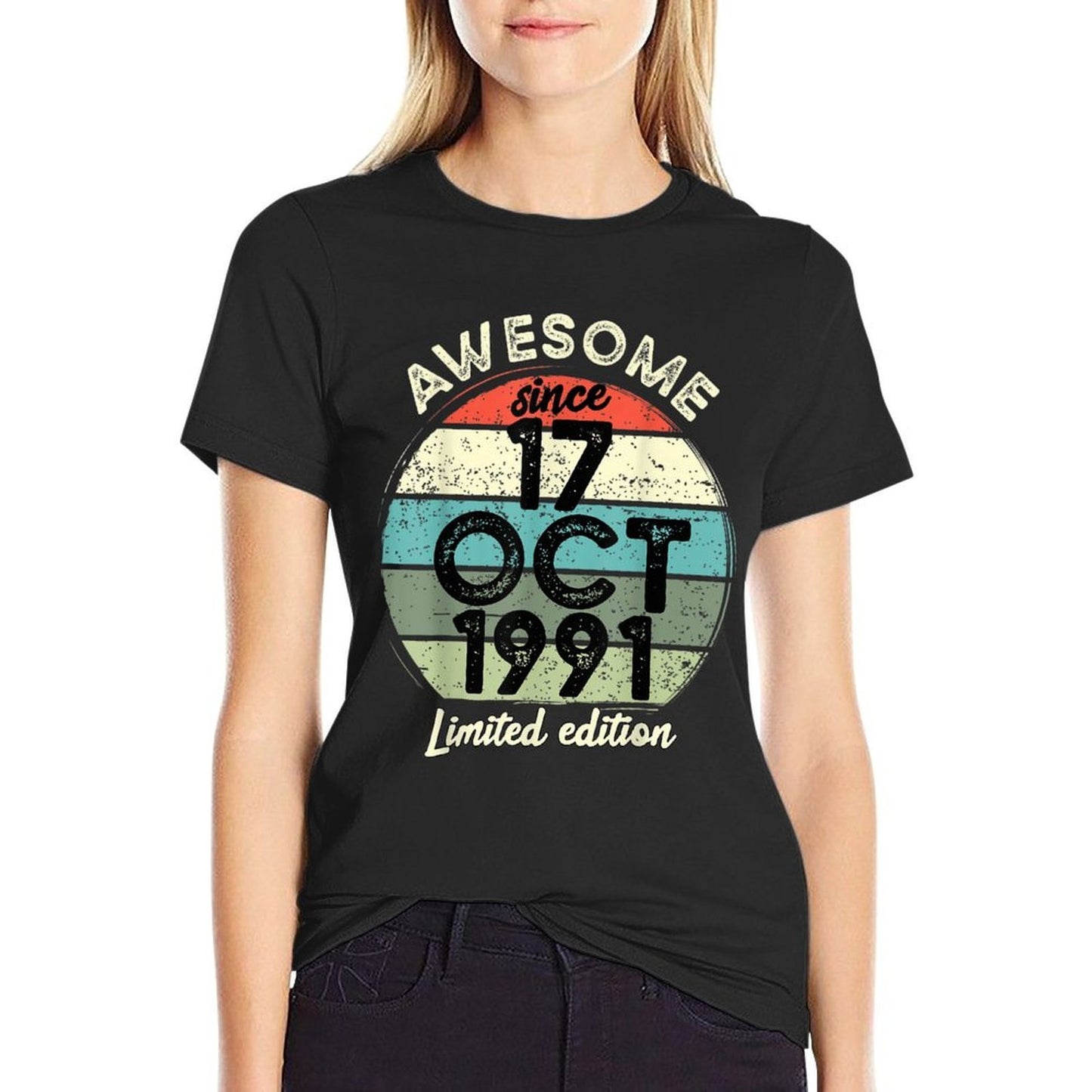 30 Year Old Birthday 17 October 1991 30th Birthday Affordable Price T-Shirt