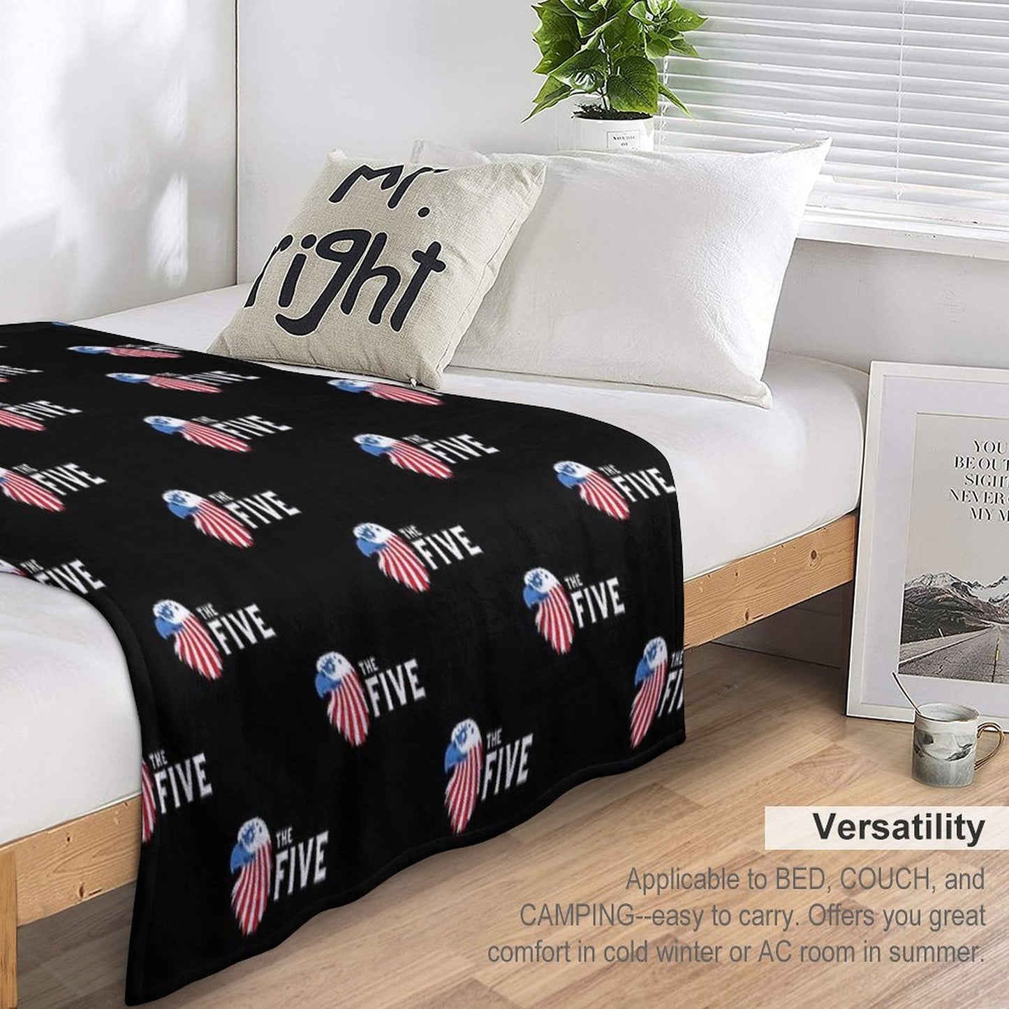 Fox News The Five Eagle Logo Sustainable Throw Blanket
