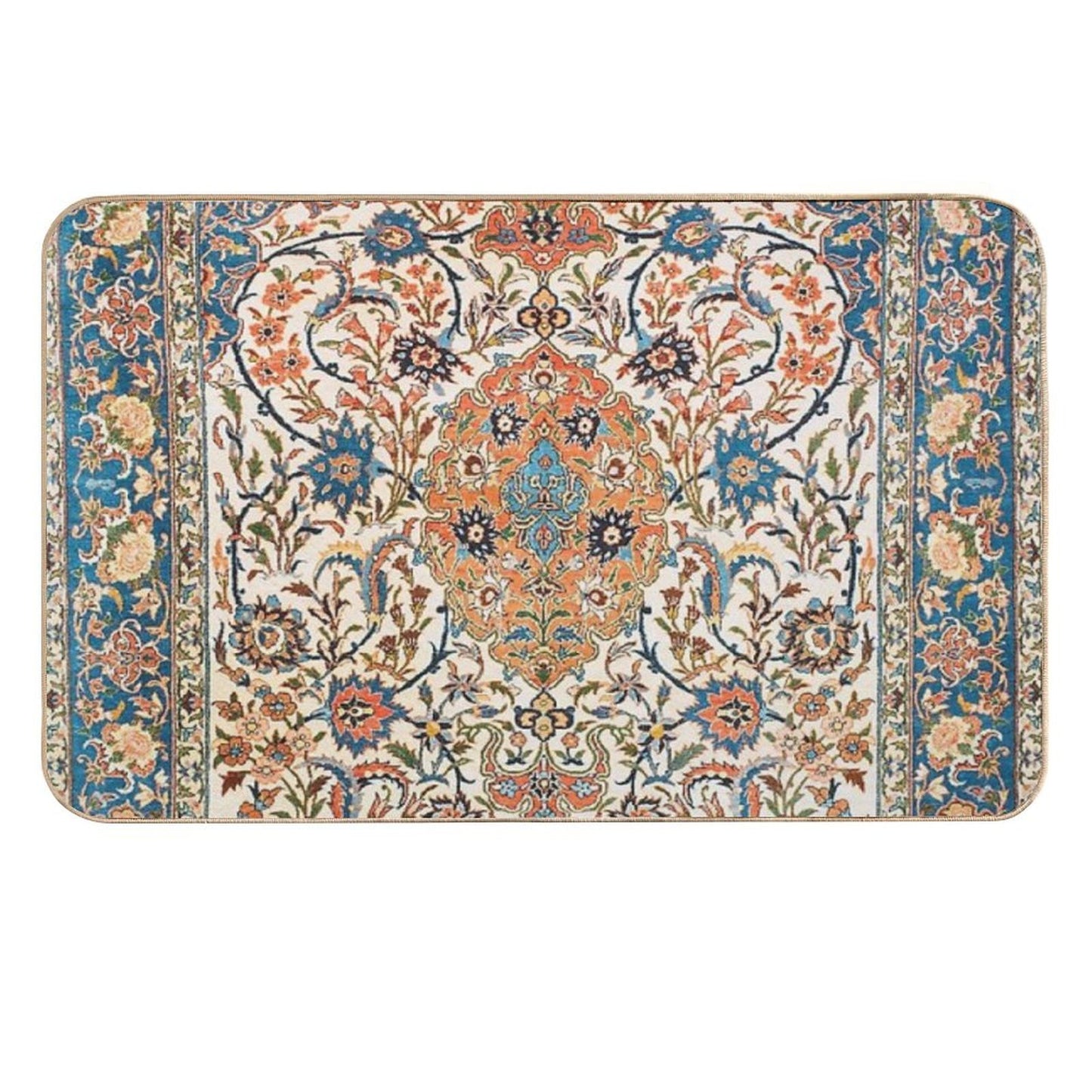 Isfahan Antique Central Persian Carpet Print Easy To Clean Bath Mat