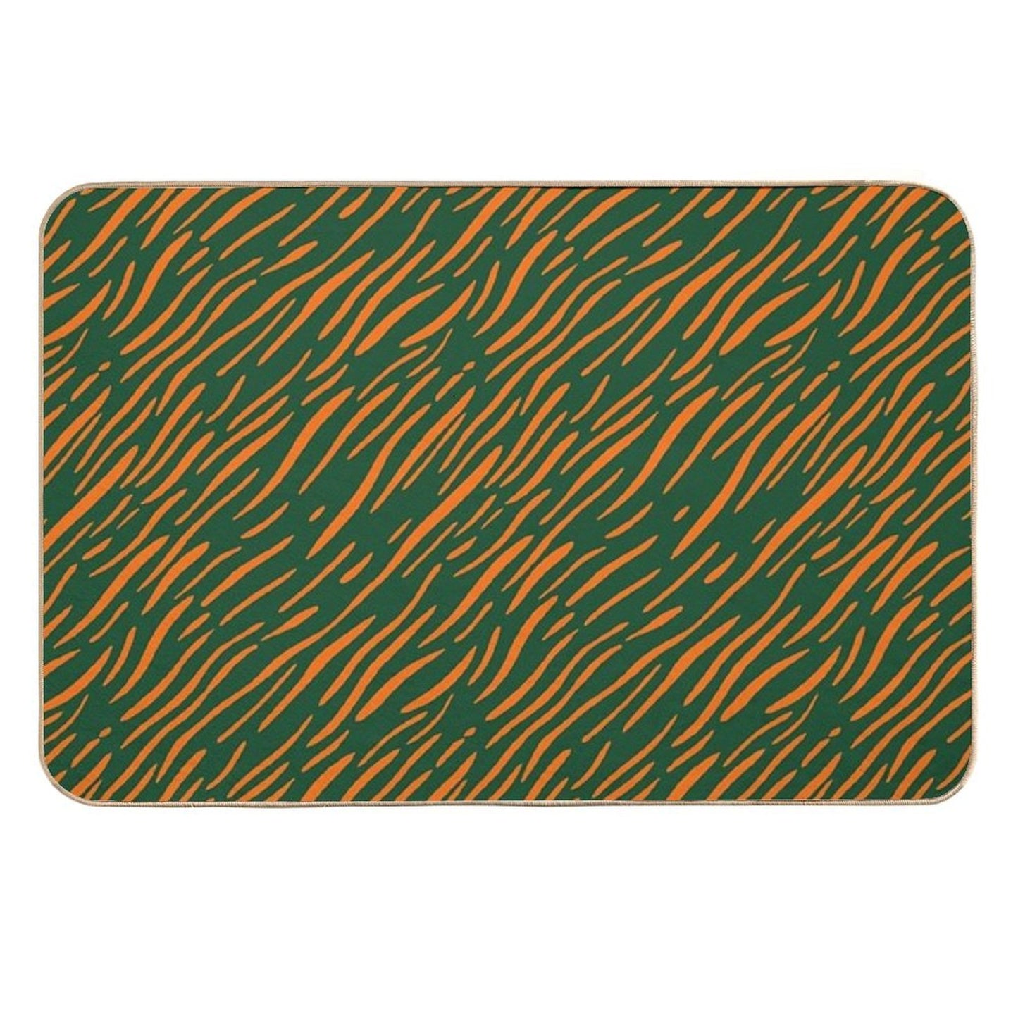 Wavy Stripes - Wavy Stripe Pattern Eco-Friendly Bath Mat