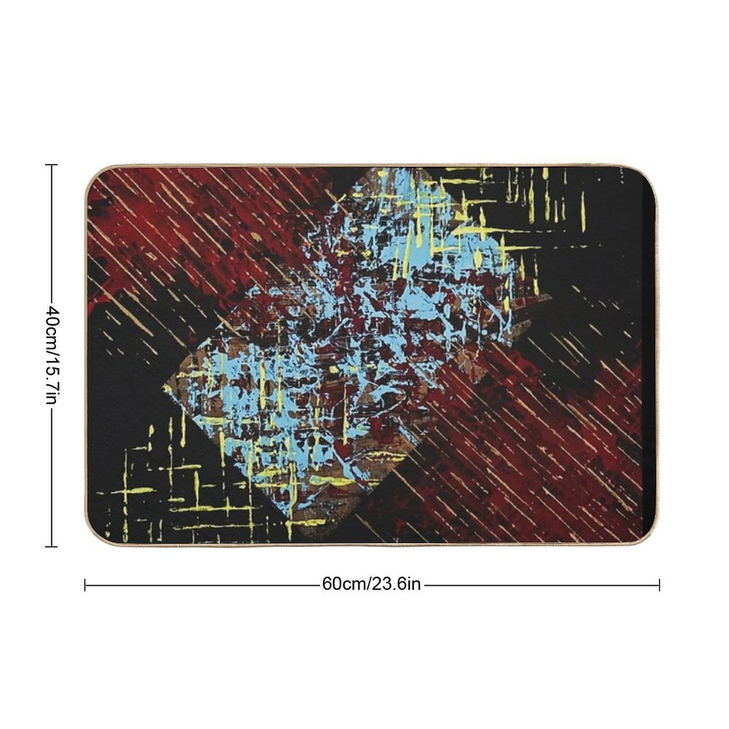 Colorful Abstraction Easy To Clean Bath Mat