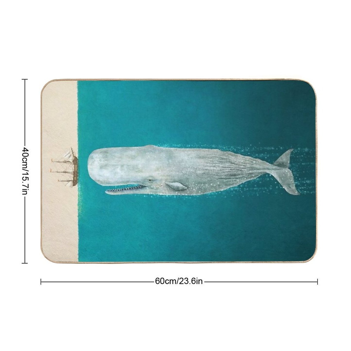 The Whale - Full Length - Colour Option Dirt-Trapping Bath Mat
