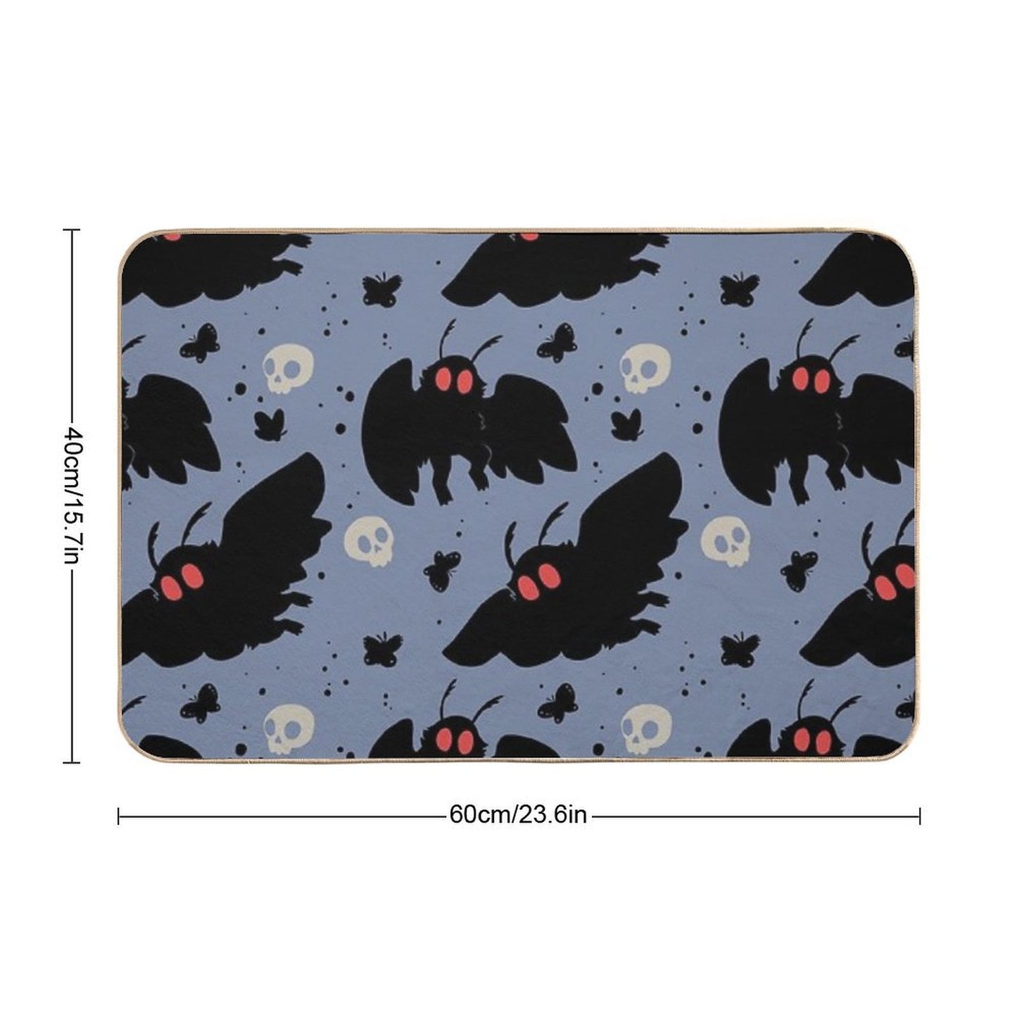 Mothman - Daylight Blue Slip-Resistant Bath Mat
