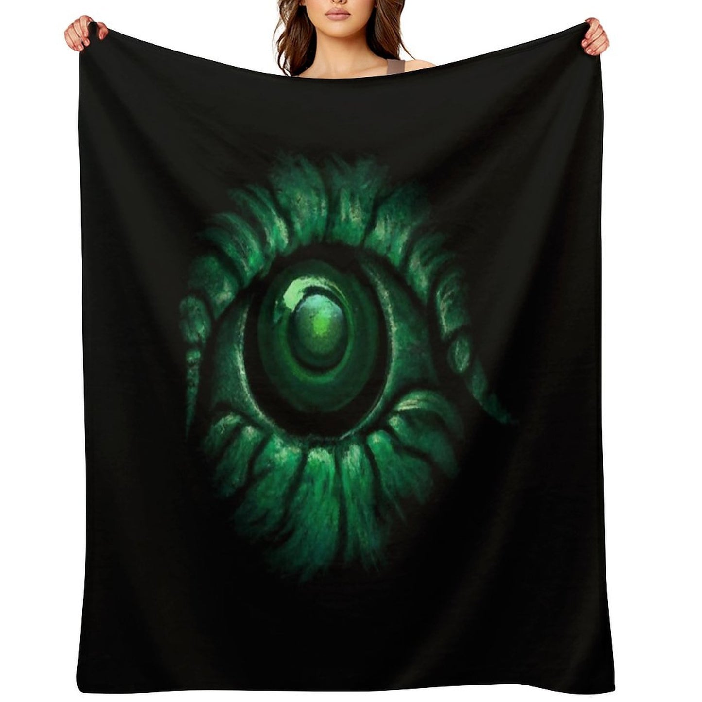 Cthulhu Eye (Waterpixels) Plush Throw Blanket
