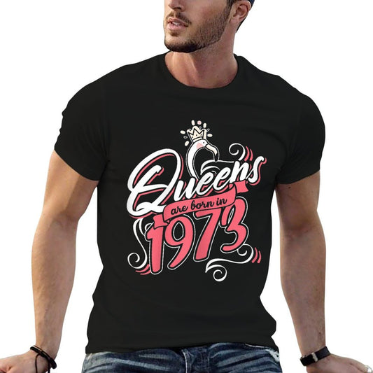 Womens Queens Are Born In 1973 Bday Flamingo Gifts 50th Birthday  Versatile T-Shirt